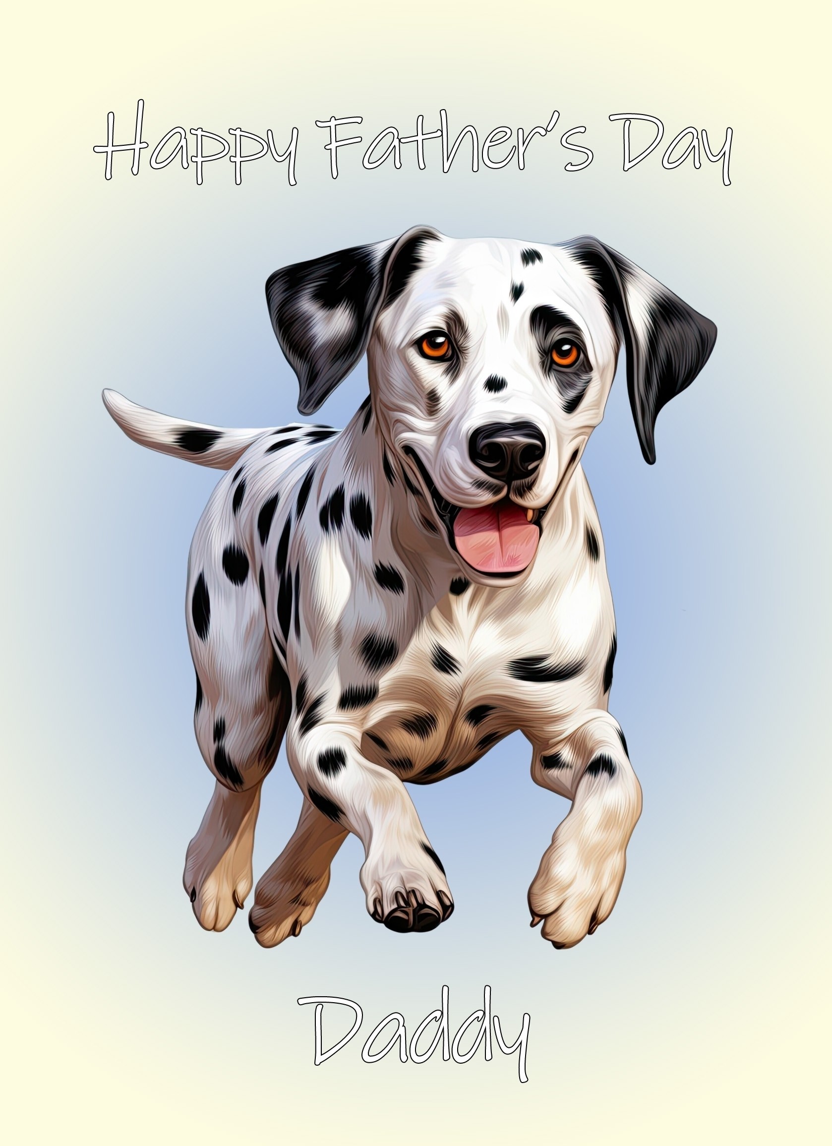 Doberman Dog Fathers Day Card For Daddy
