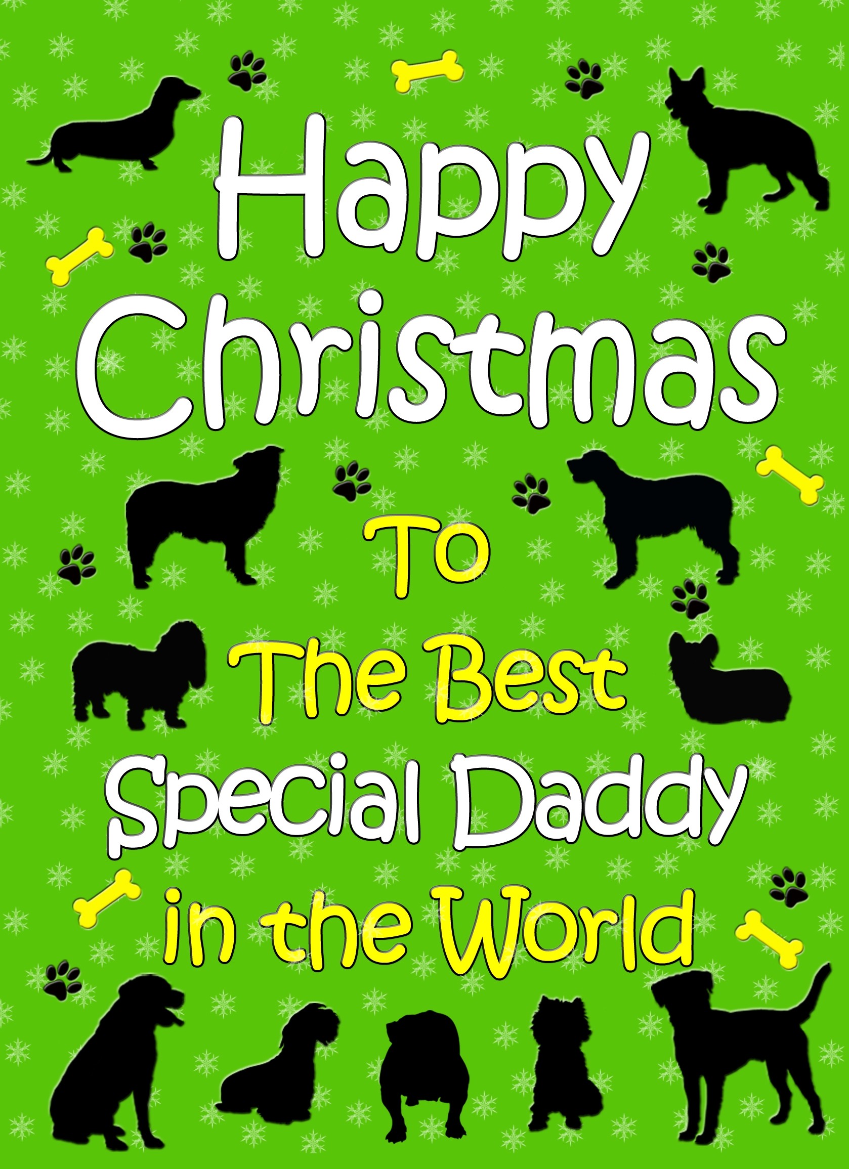 From The Dog  Christmas Card (Special Daddy, Green)