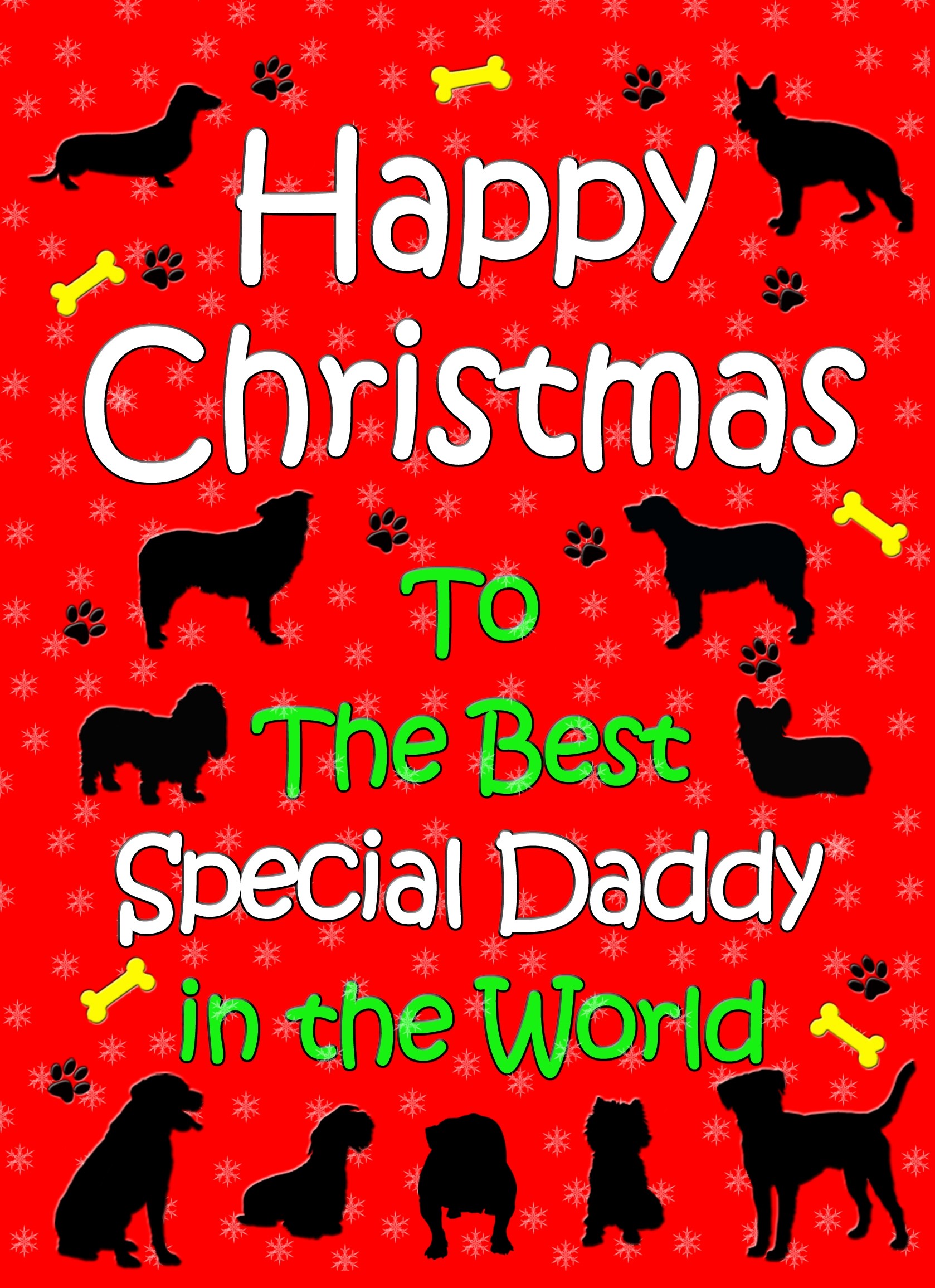 From The Dog  Christmas Card (Special Daddy, Red)