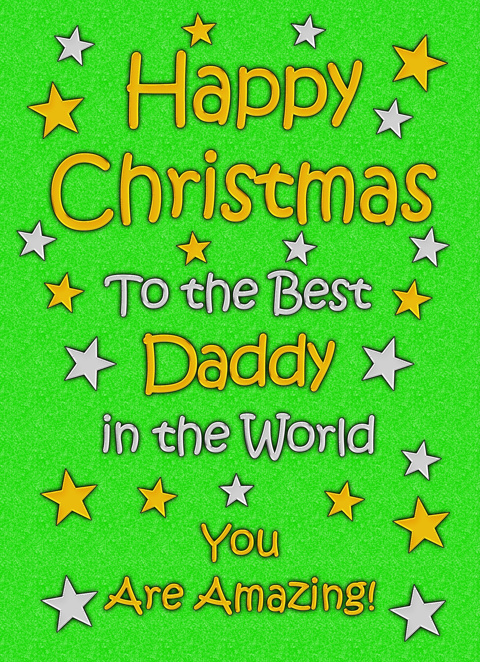 Daddy Christmas Card (Green)