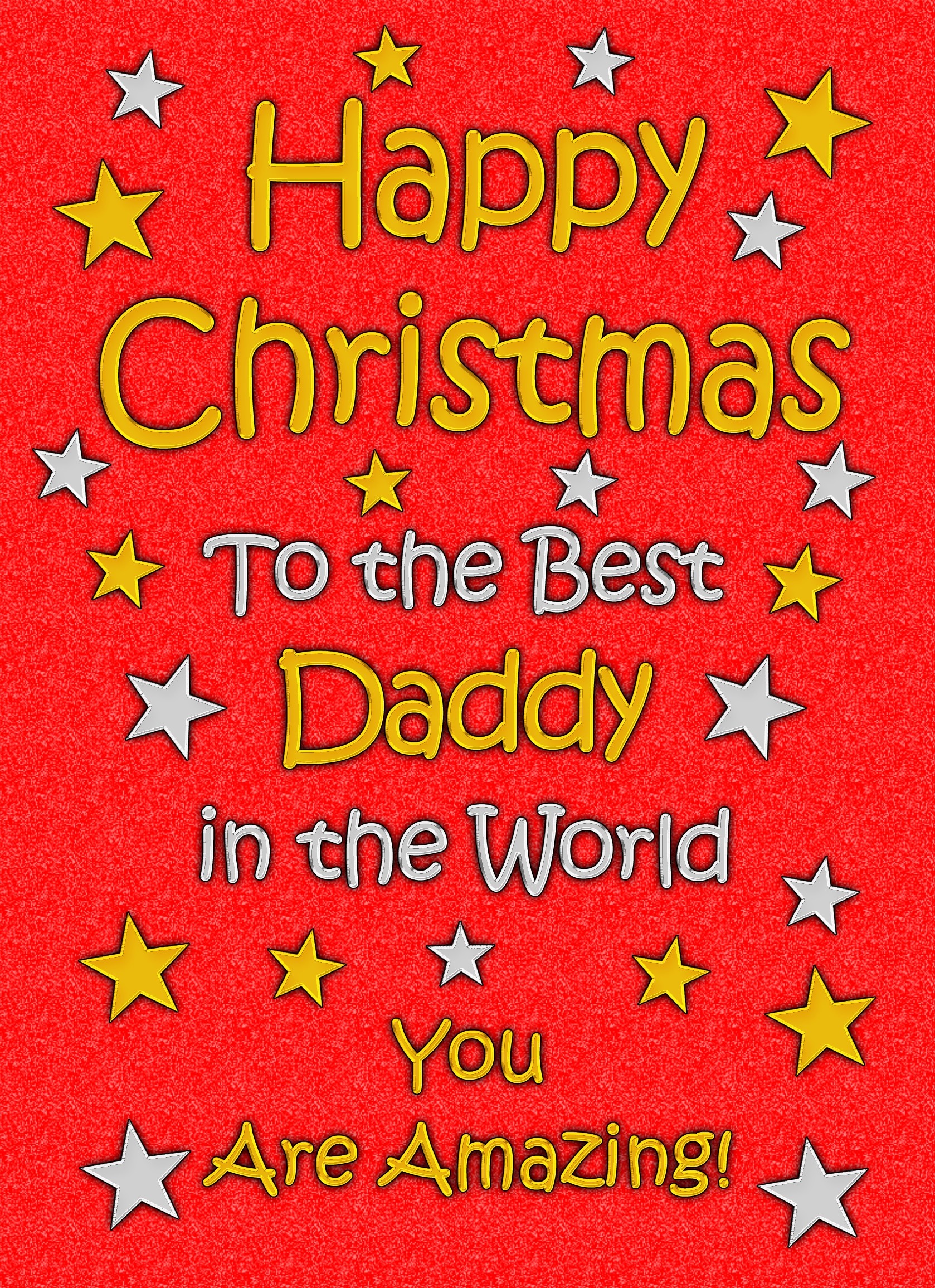 Daddy Christmas Card (Red)