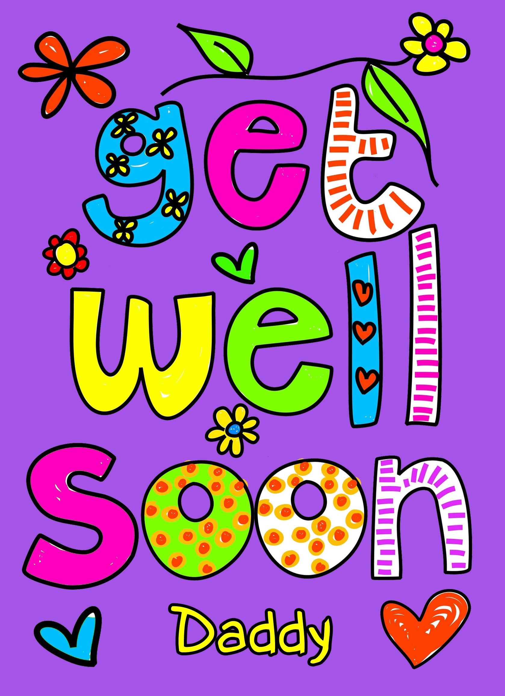 Get Well Soon 'Daddy' Greeting Card