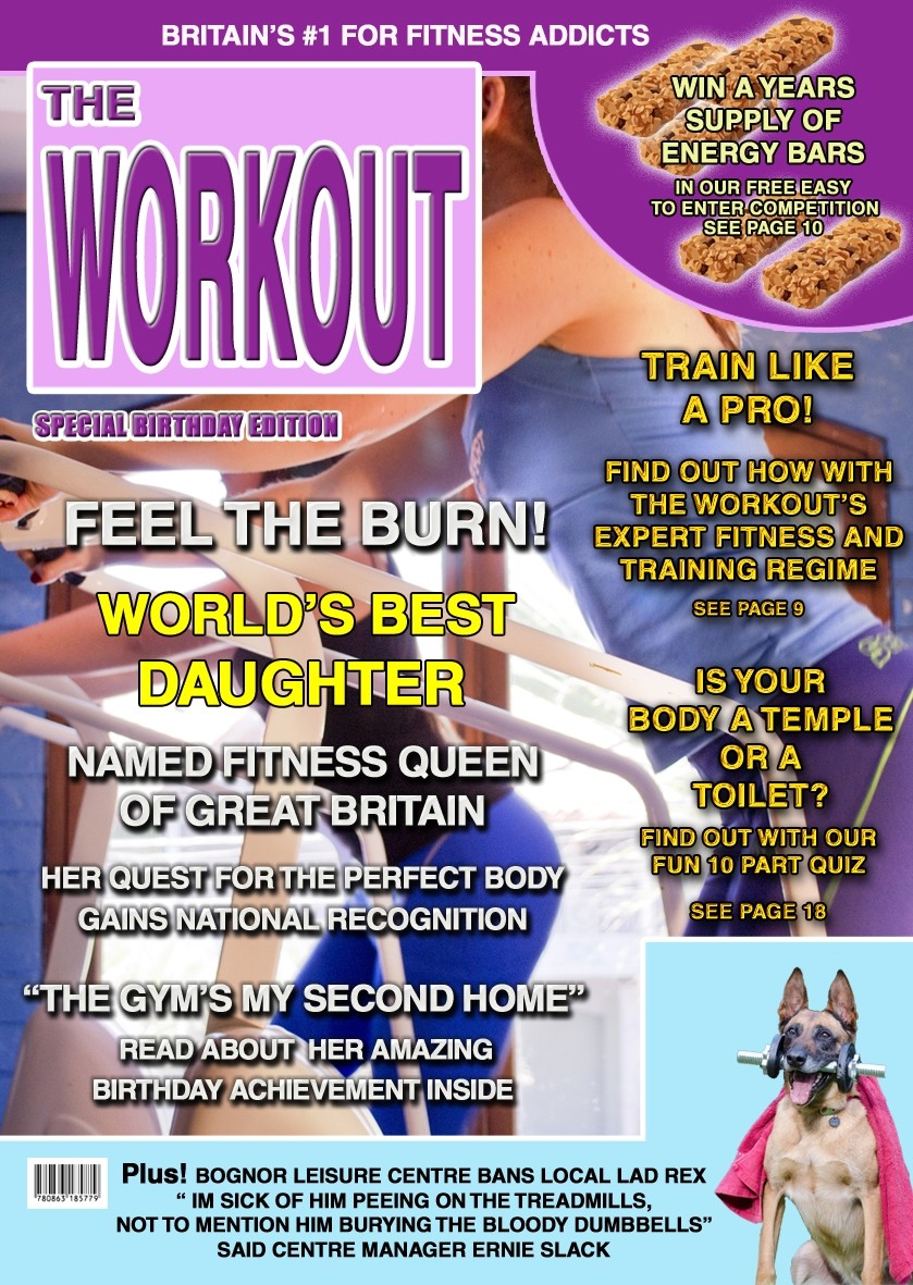 Gym Fitness Daughter Birthday Card Magazine Spoof