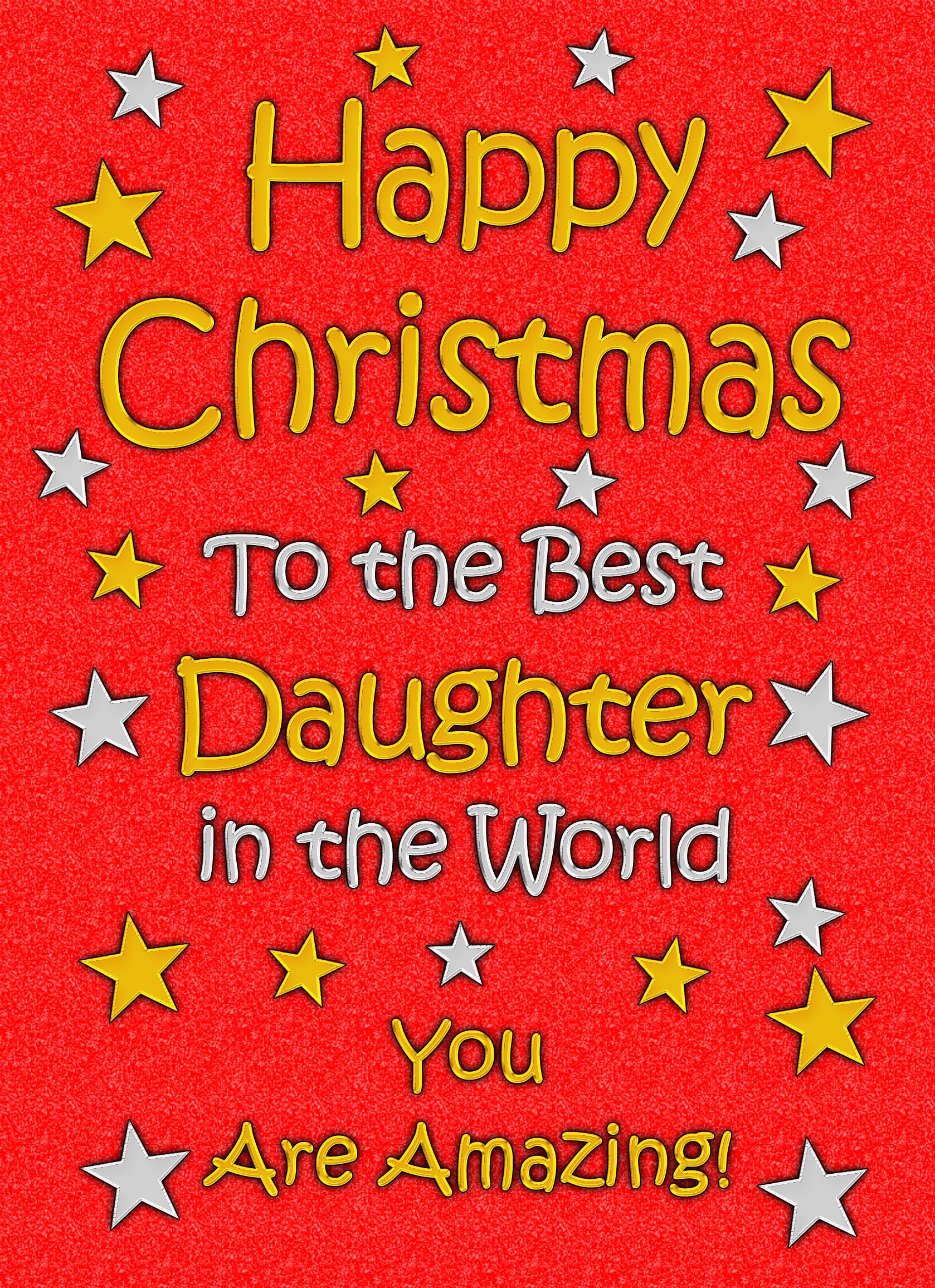Daughter Christmas Card (Red)
