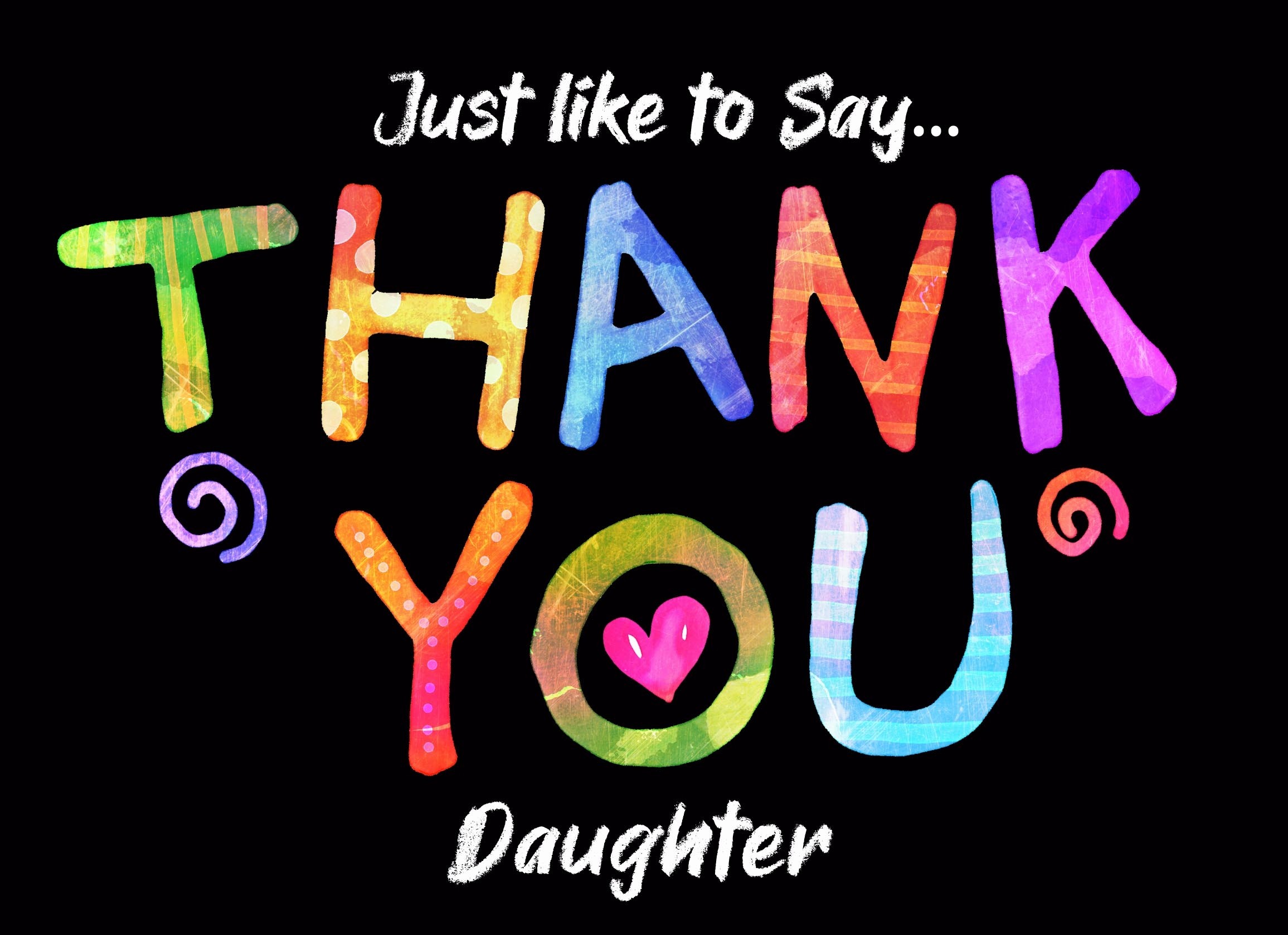 Thank You 'Daughter' Greeting Card