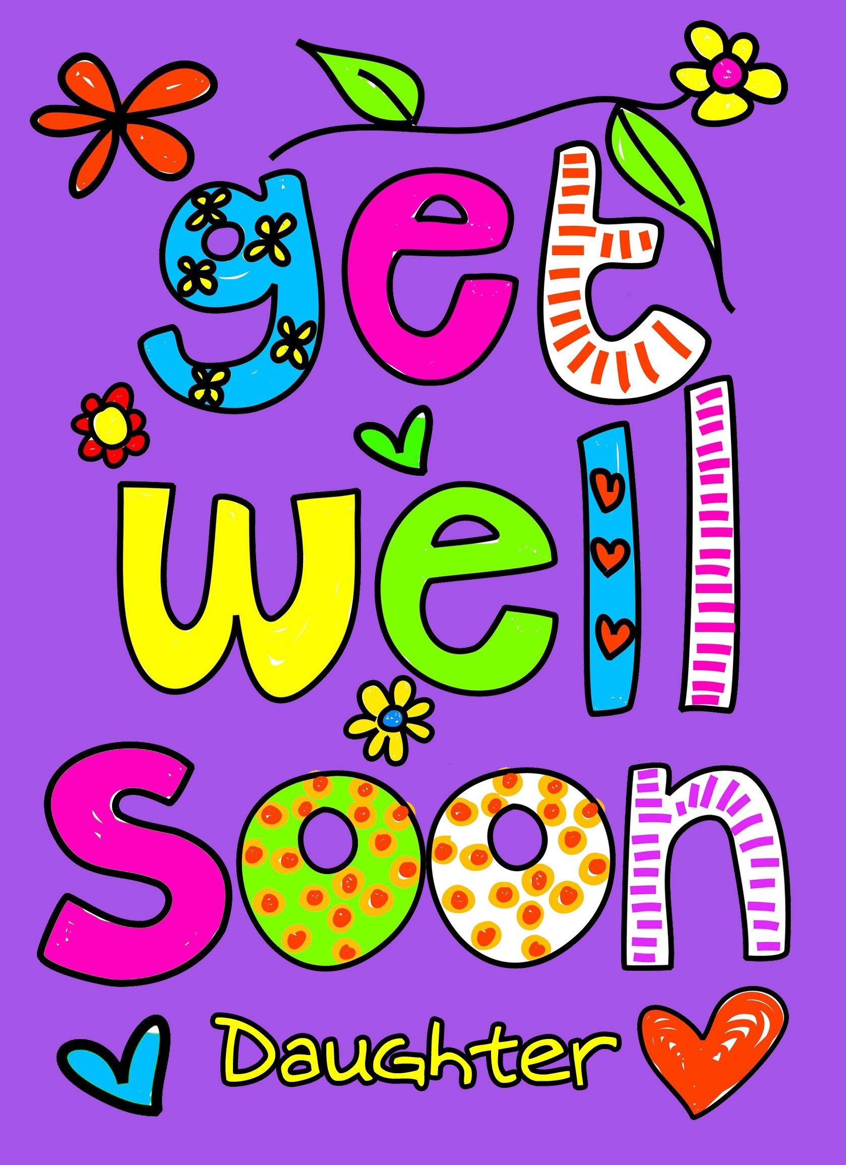 Get Well Soon 'Daughter' Greeting Card