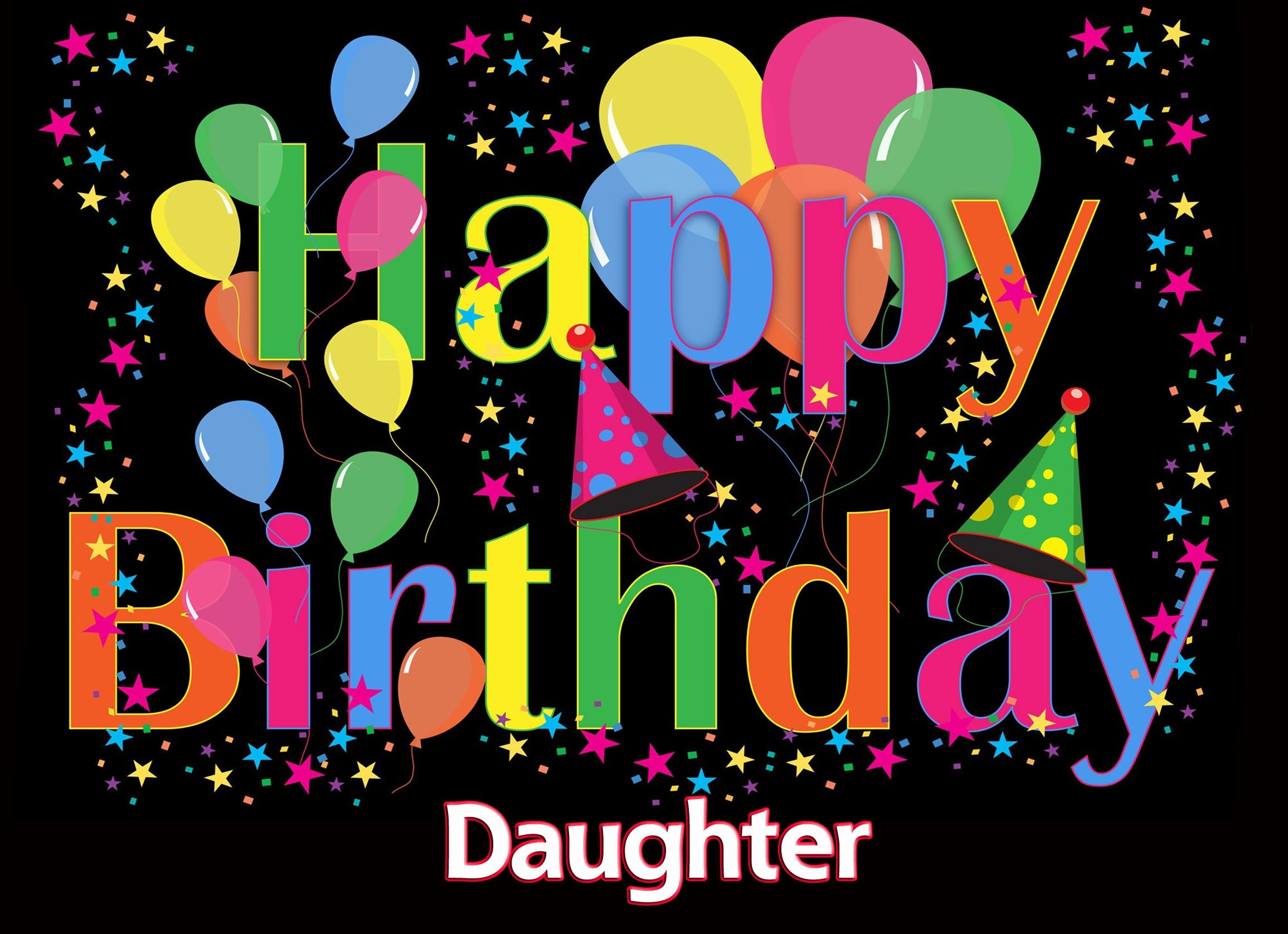 Happy Birthday 'Daughter' Greeting Card