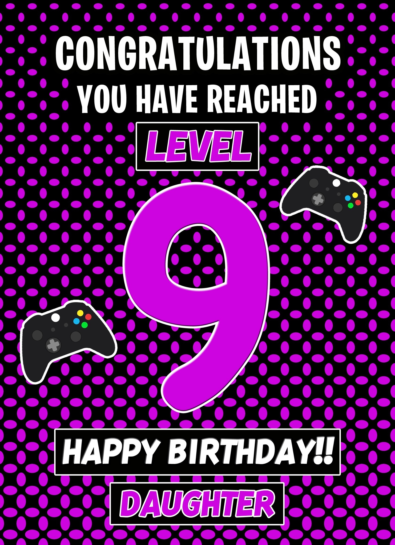 9th Level Gamer Birthday Card (Daughter)