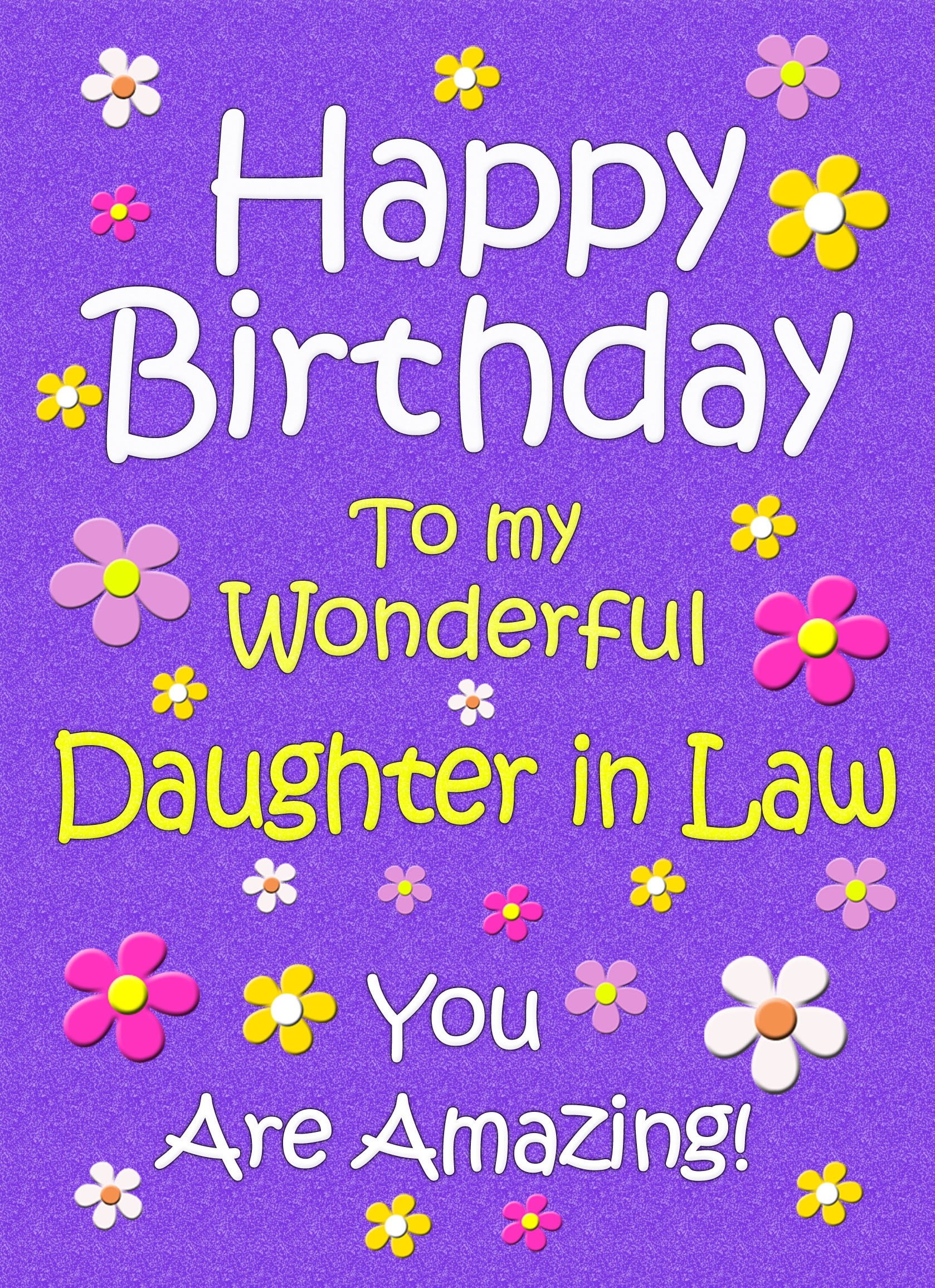 Daughter in Law Birthday Card (Purple)