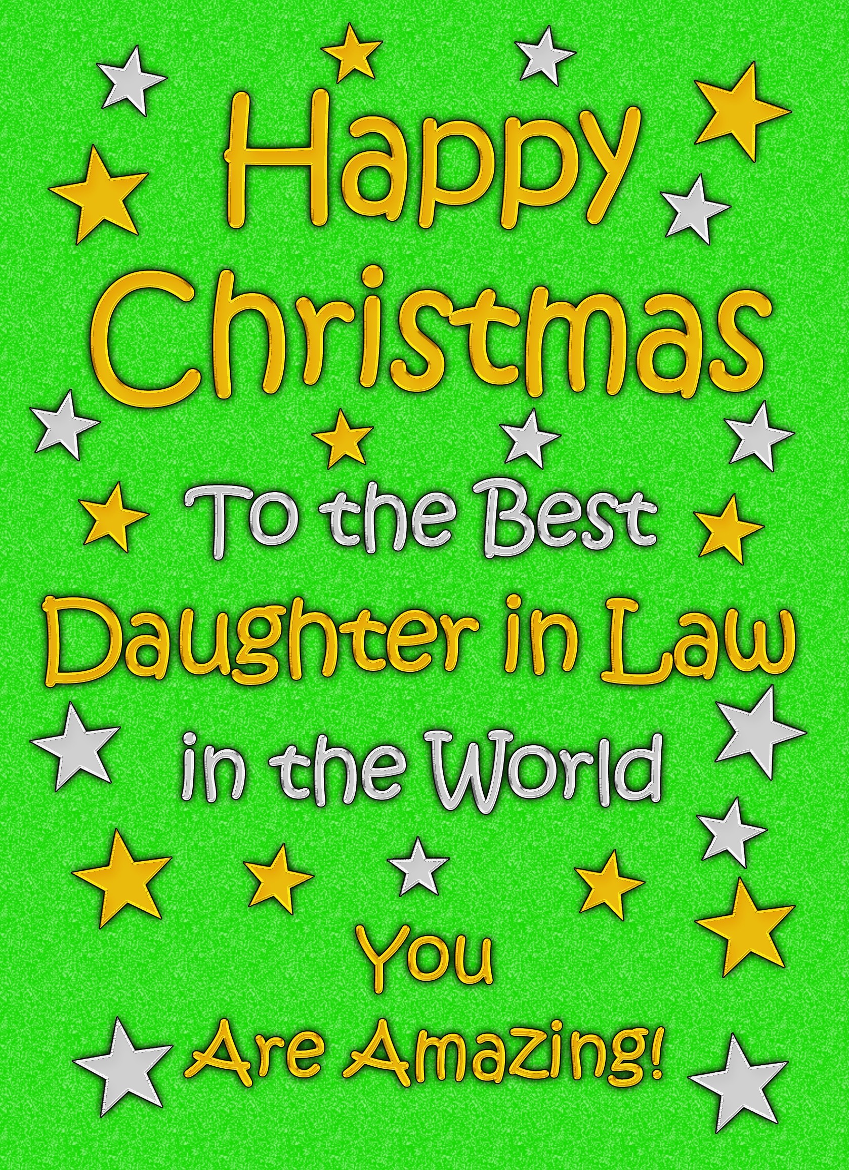Daughter in Law Christmas Card (Green)