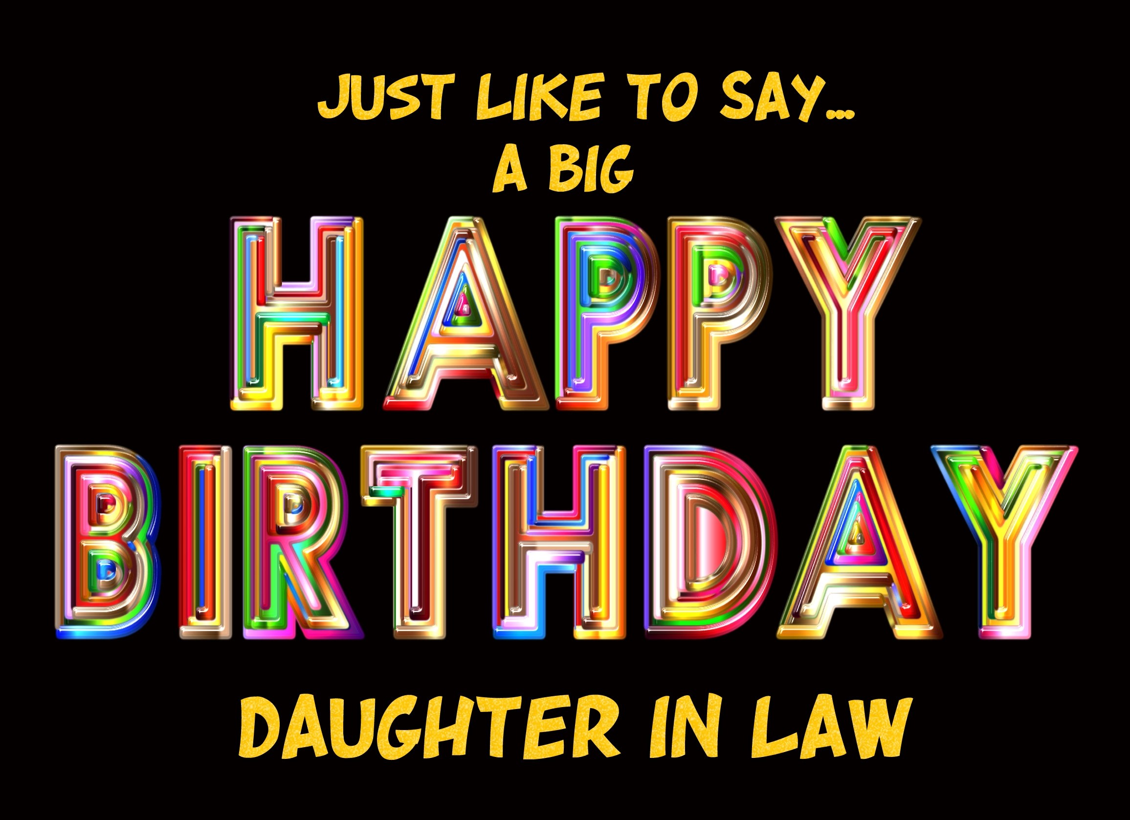Happy Birthday 'Daughter in Law' Greeting Card