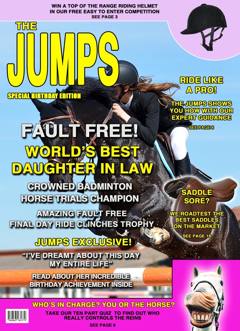 Horse Riding Show Jumping Daughter in Law Birthday Card Magazine Spoof