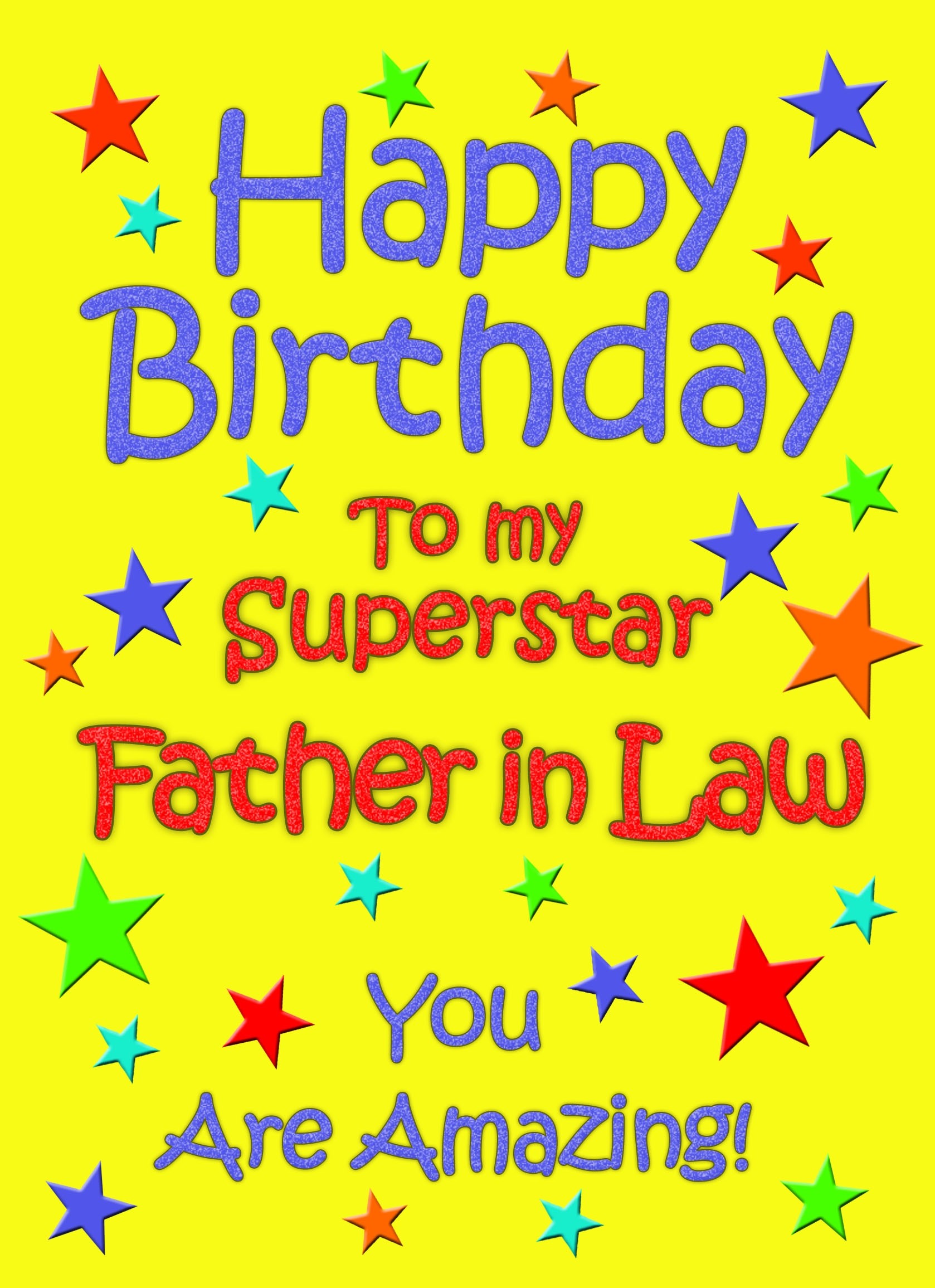 Father in Law Birthday Card (Yellow)