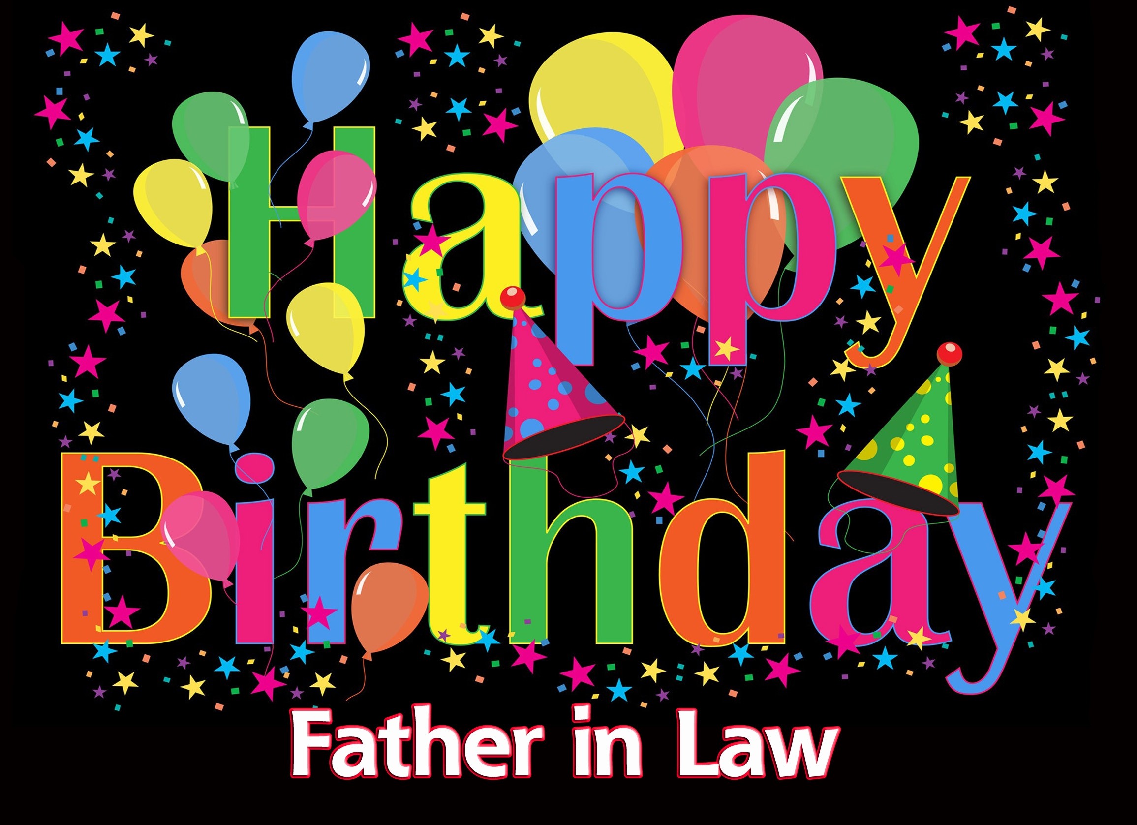 Happy Birthday 'Father in Law' Greeting Card