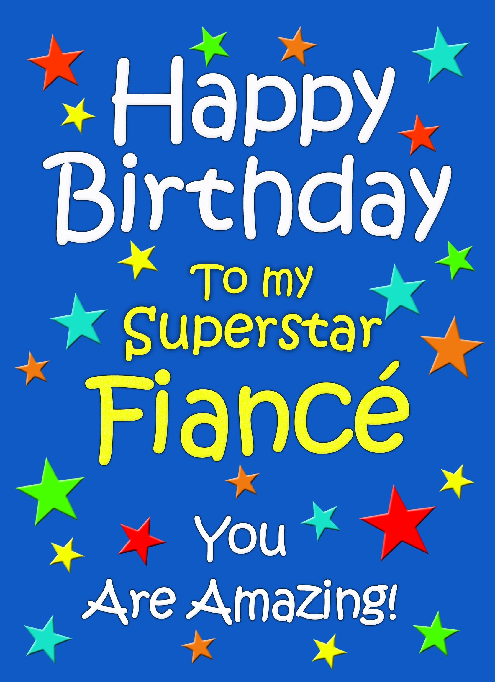 Fiance Birthday Card (Blue)