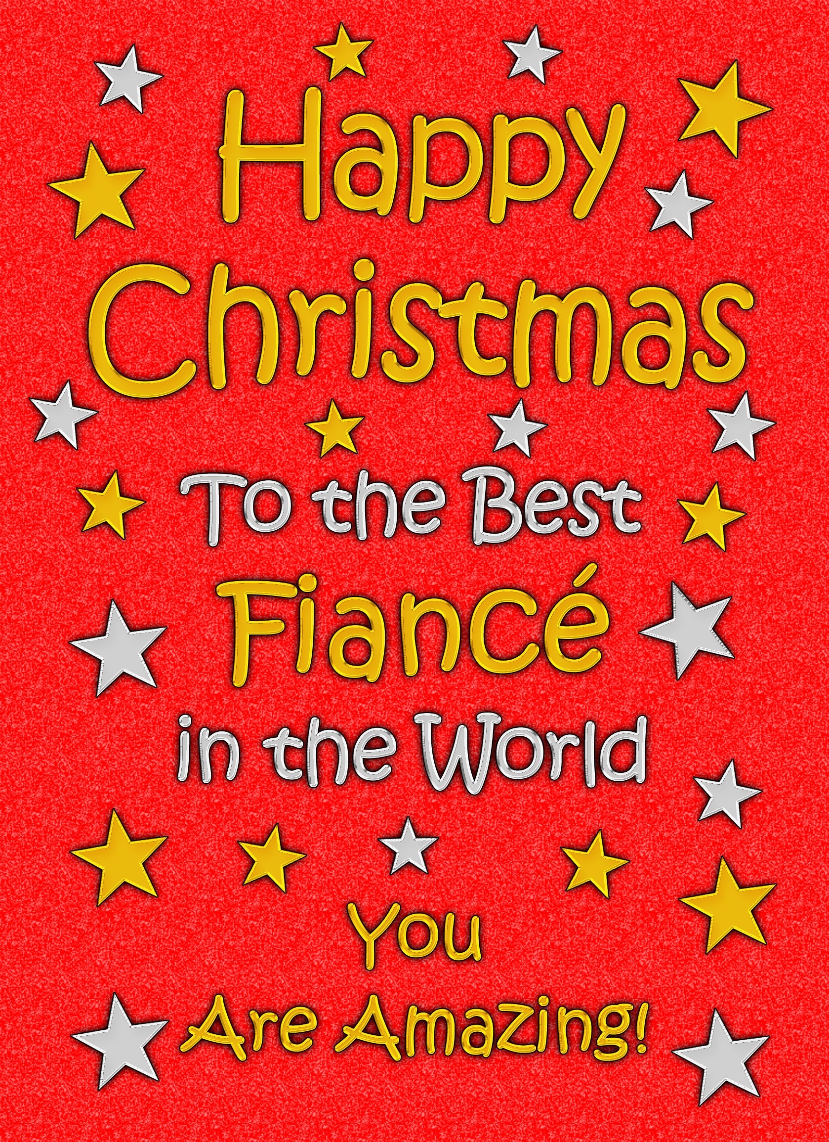 Fiance Christmas Card (Red)