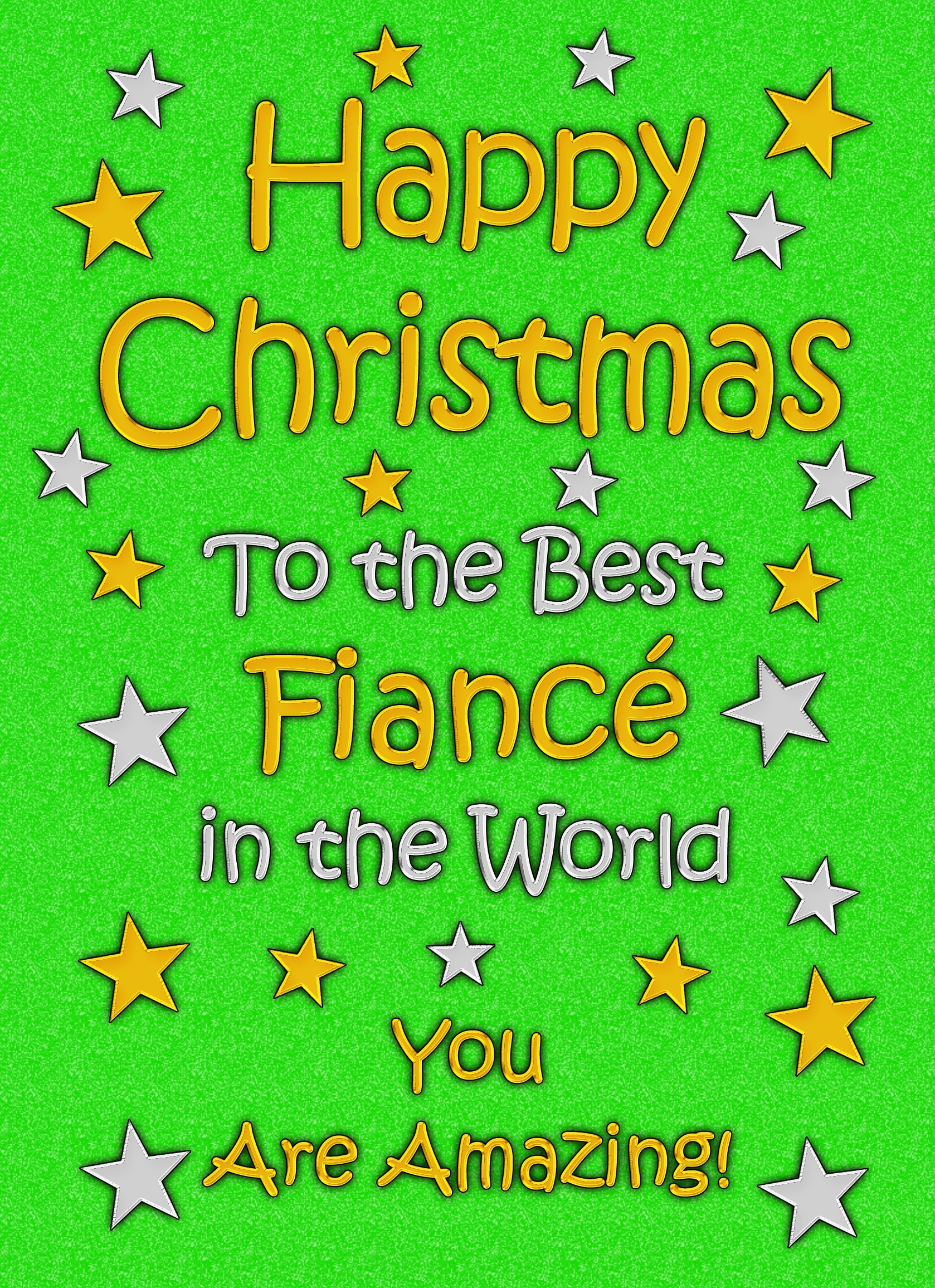 Fiance Christmas Card (Green)
