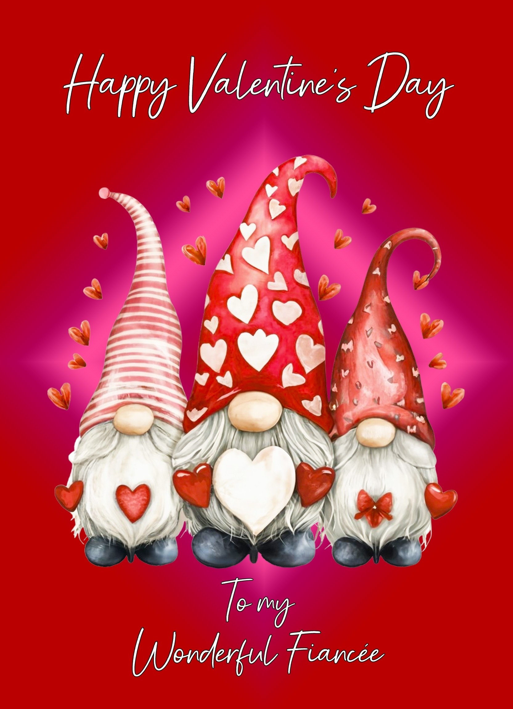 Valentines Day Card for Fiancee (Gnome, Design 1)