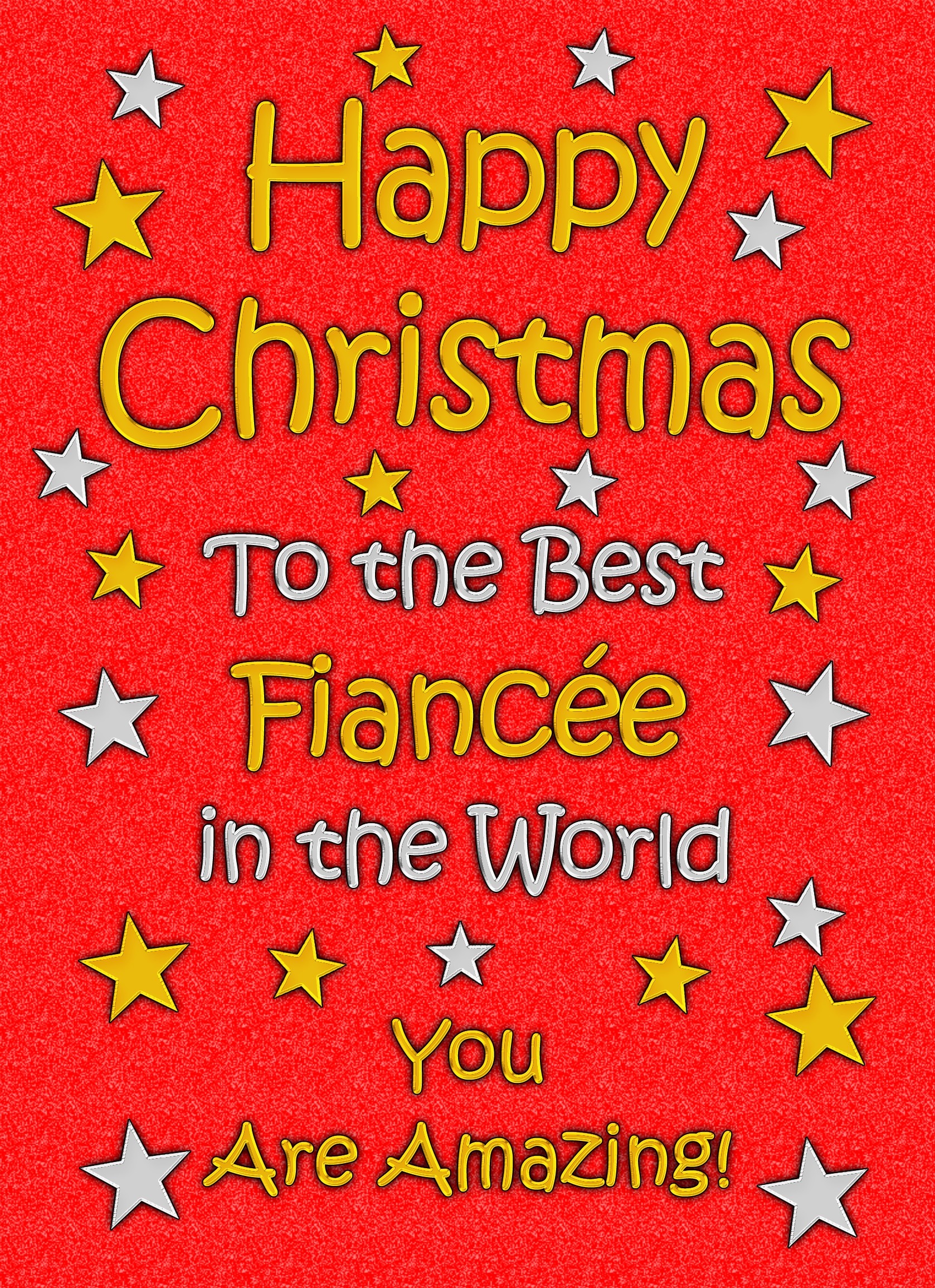 Fiancee Christmas Card (Red)