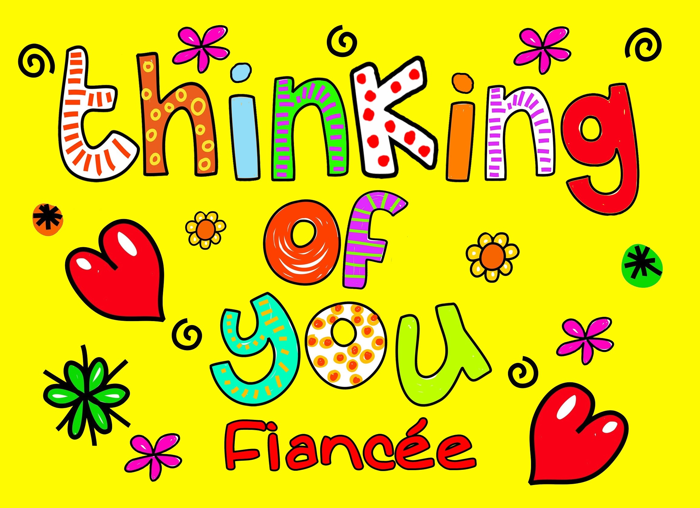 Thinking of You 'Fiancee' Greeting Card