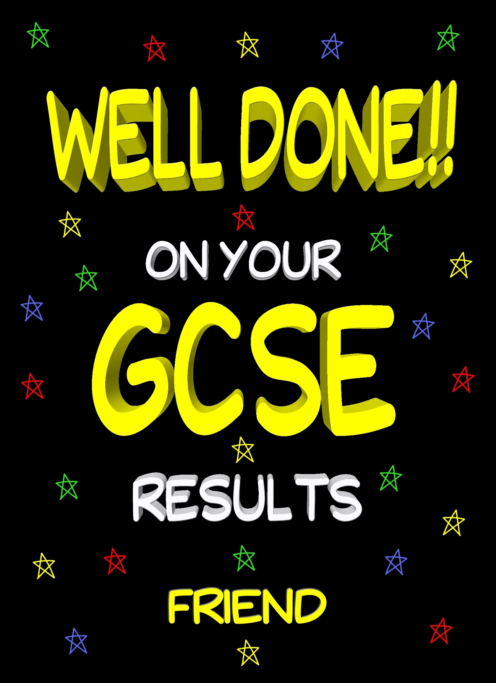 Congratulations GCSE Passing Exams Card For Friend (Design 2)
