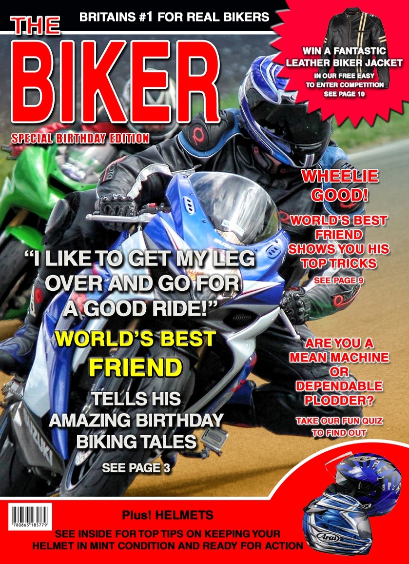 Biker/Motorbike 'Best Friend' Birthday Card Magazine Spoof