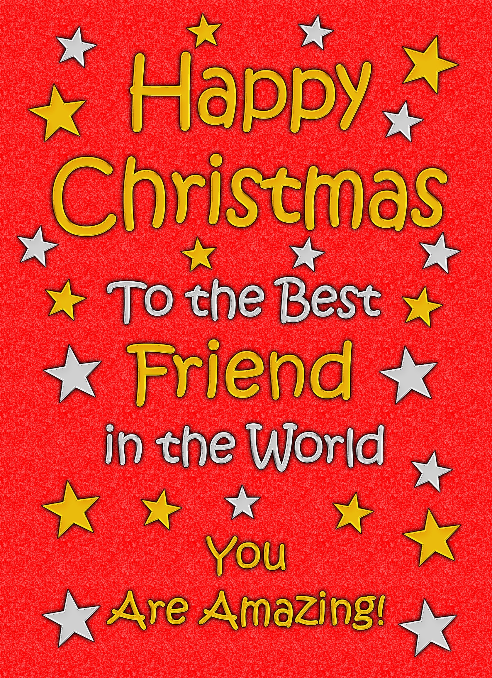 Friend Christmas Card (Red)