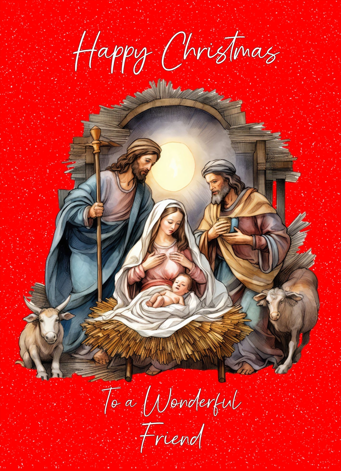 Christmas Card For Friend (Nativity Scene)