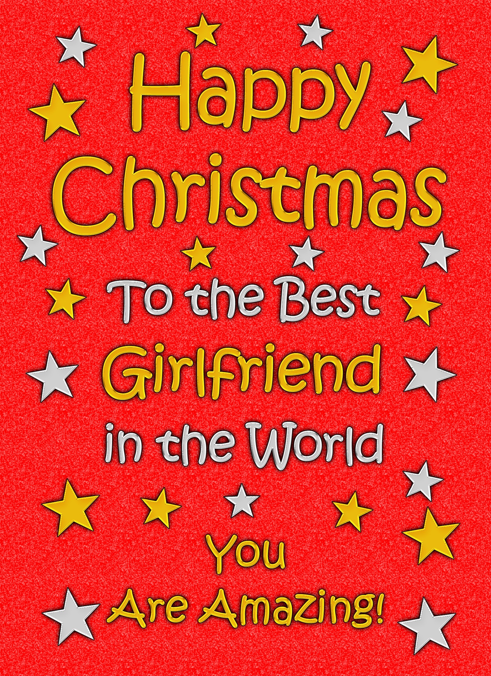 Girlfriend Christmas Card (Red)