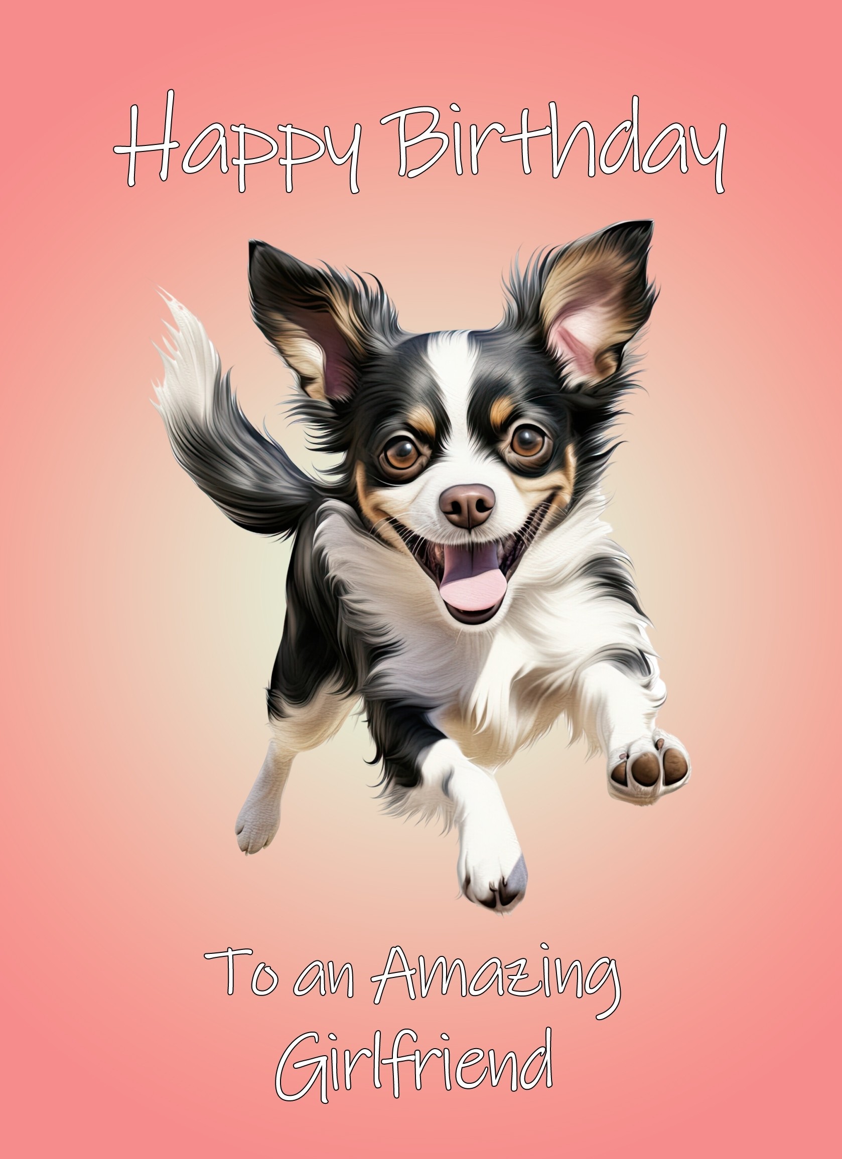 Chihuahua Dog Birthday Card For Girlfriend