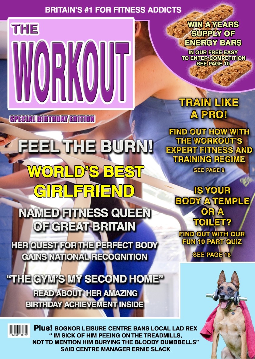 Gym Fitness Girlfriend Birthday Card Magazine Spoof