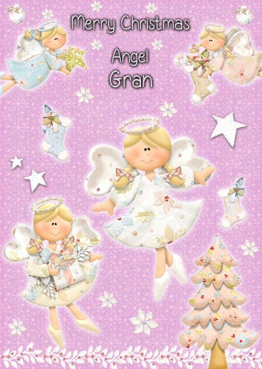 Angel Gran Christmas Card 'Merry Christmas'