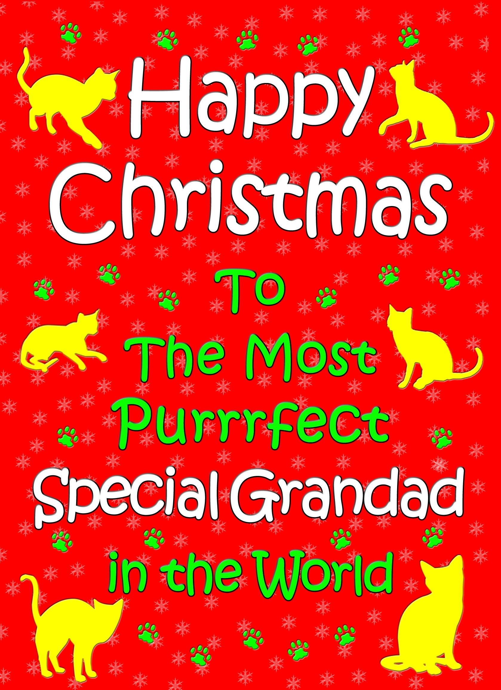 From The Cat Christmas Card (Special Grandad, Red)