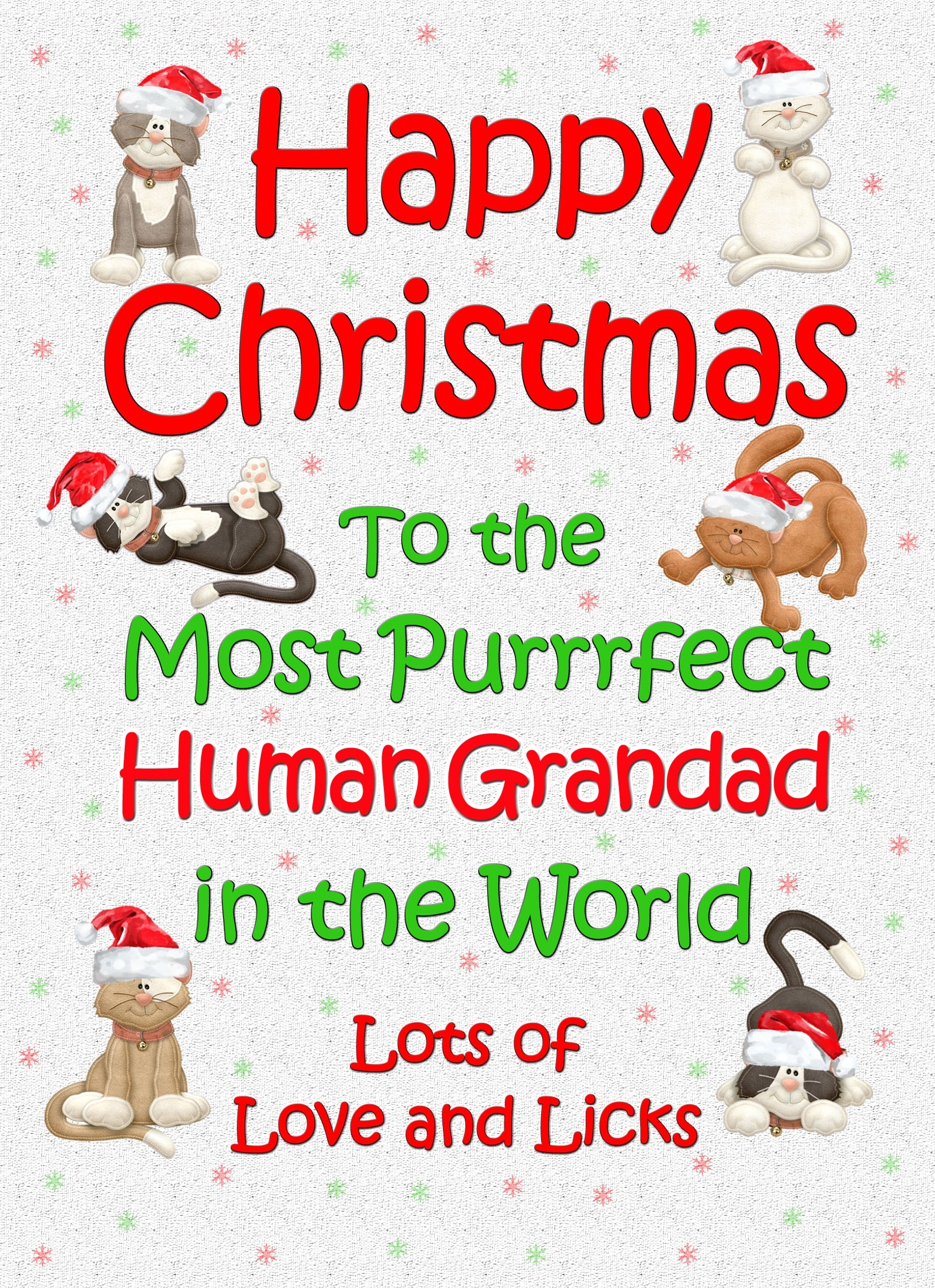 From the Cat Christmas Card (Human Grandad, White)