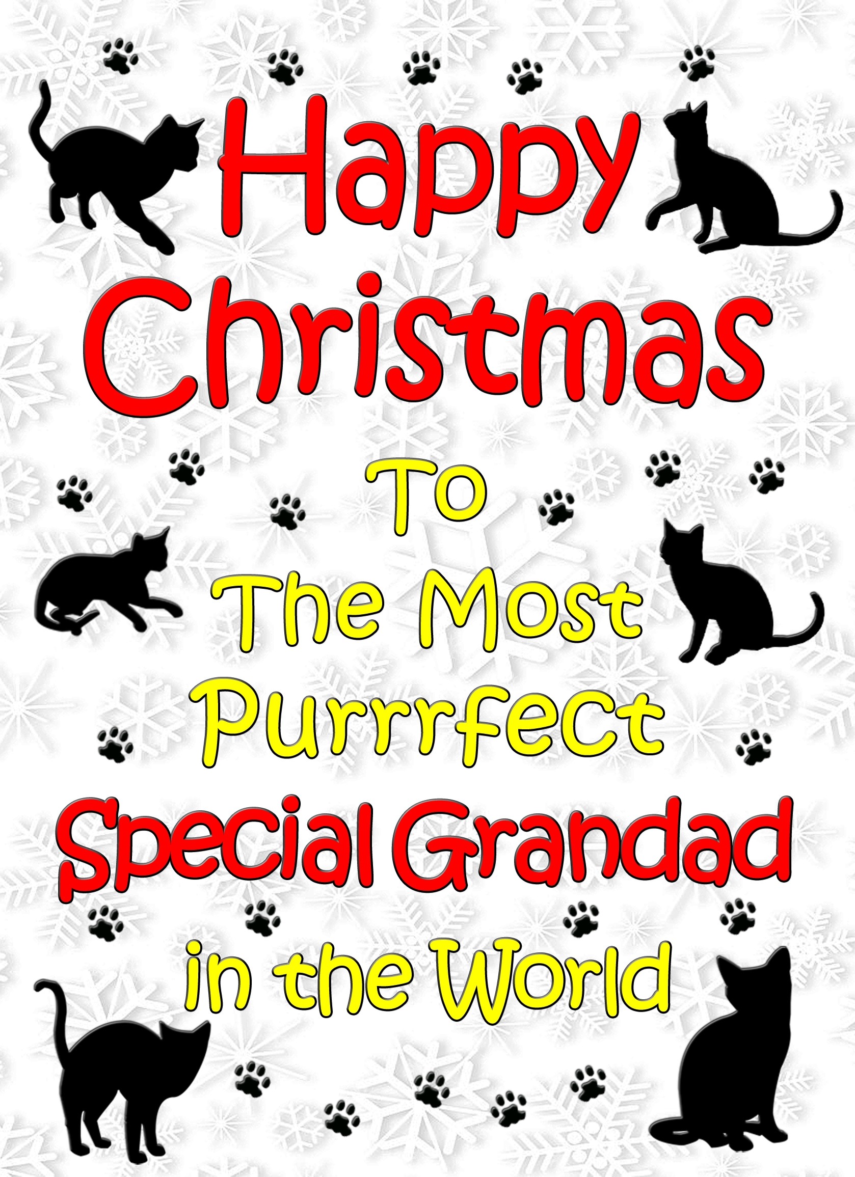 From The Cat Christmas Card (Special Grandad, White)