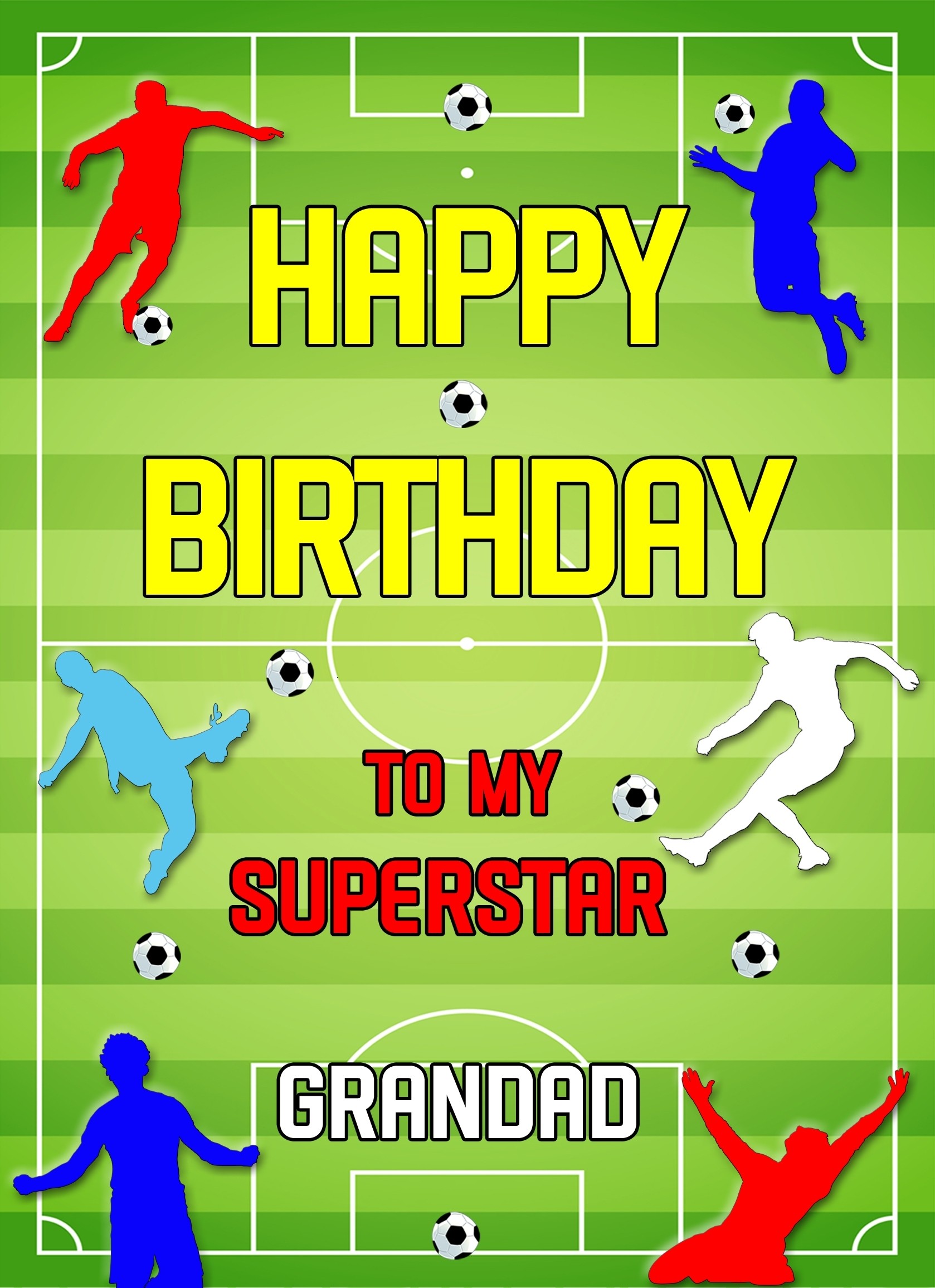 Football Birthday Card For Grandad