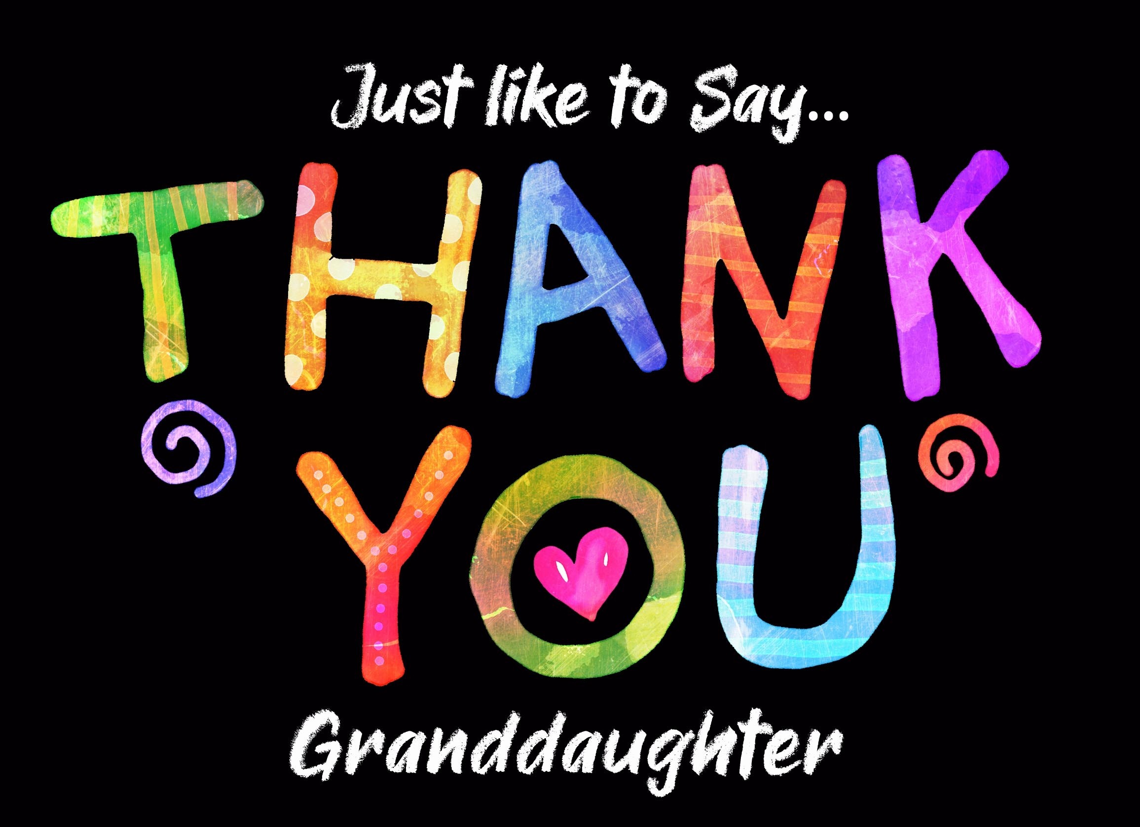 Thank You 'Granddaughter' Greeting Card