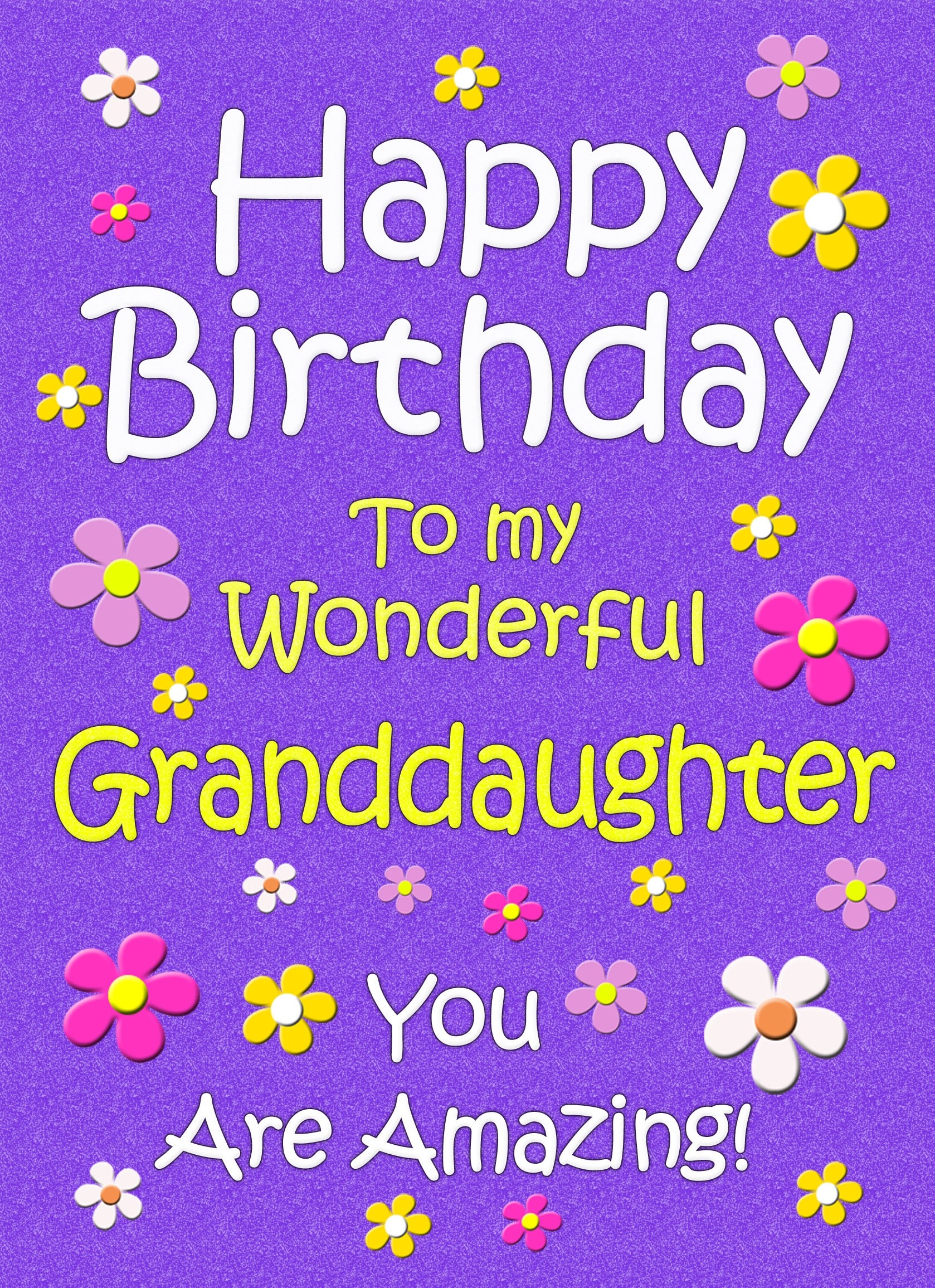 Granddaughter Birthday Card (Purple)
