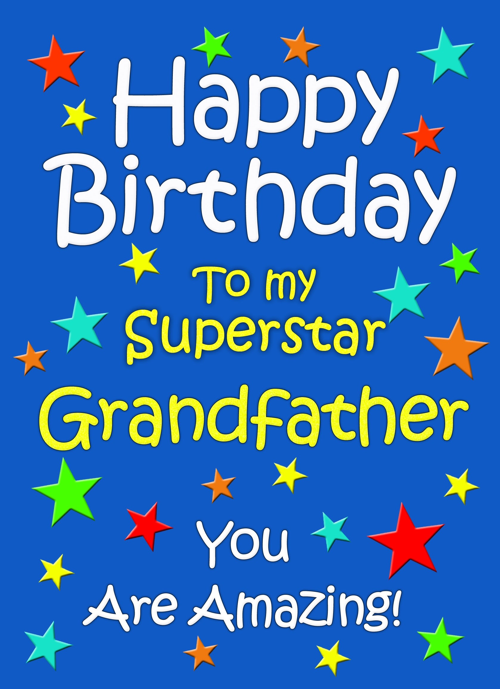 Grandfather Birthday Card (Blue)