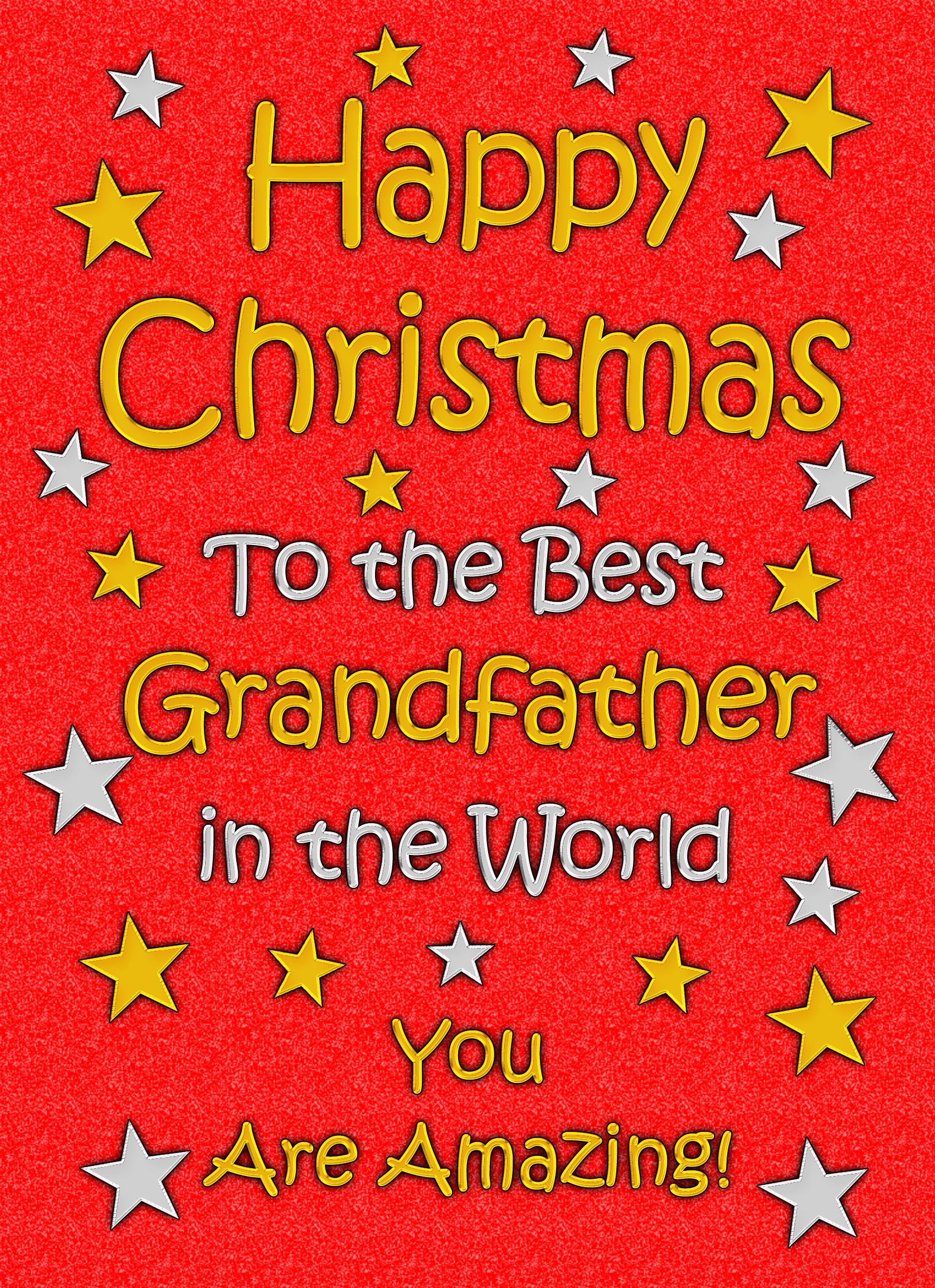 Grandfather Christmas Card (Red)