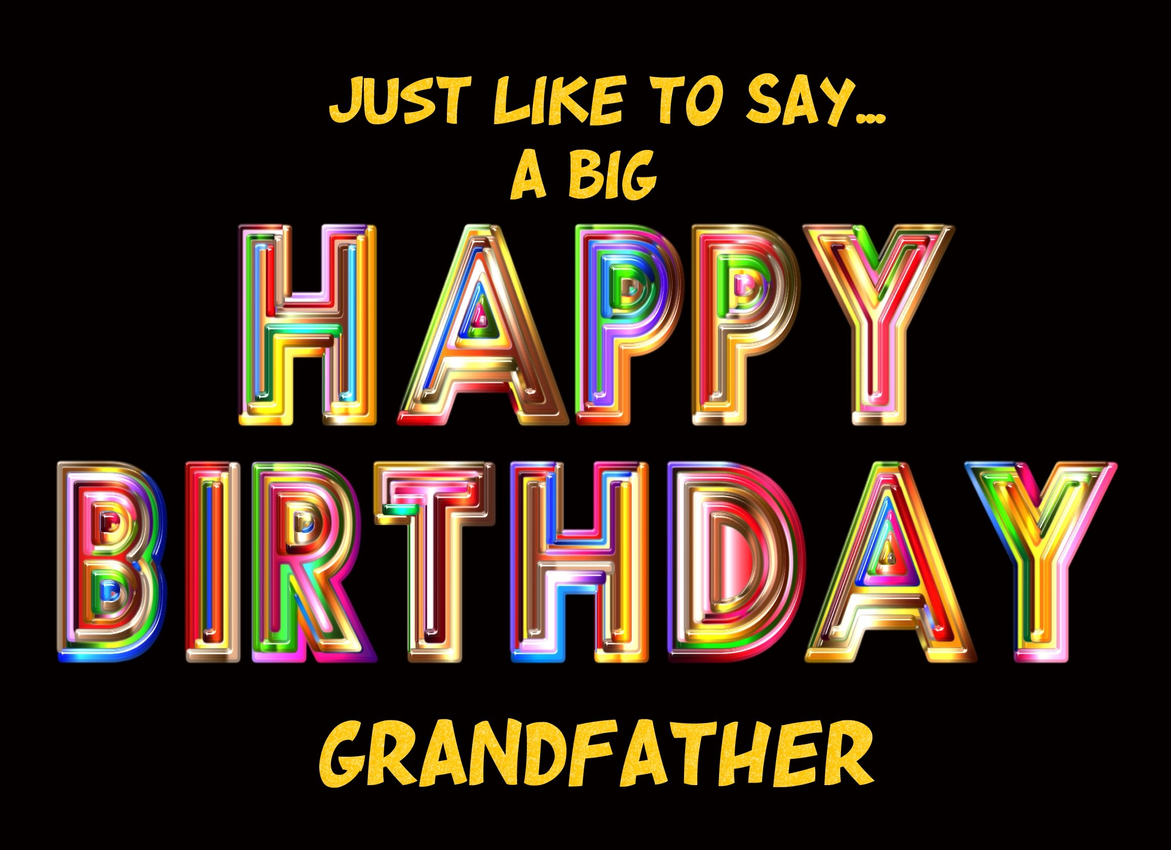 Happy Birthday 'Grandfather' Greeting Card
