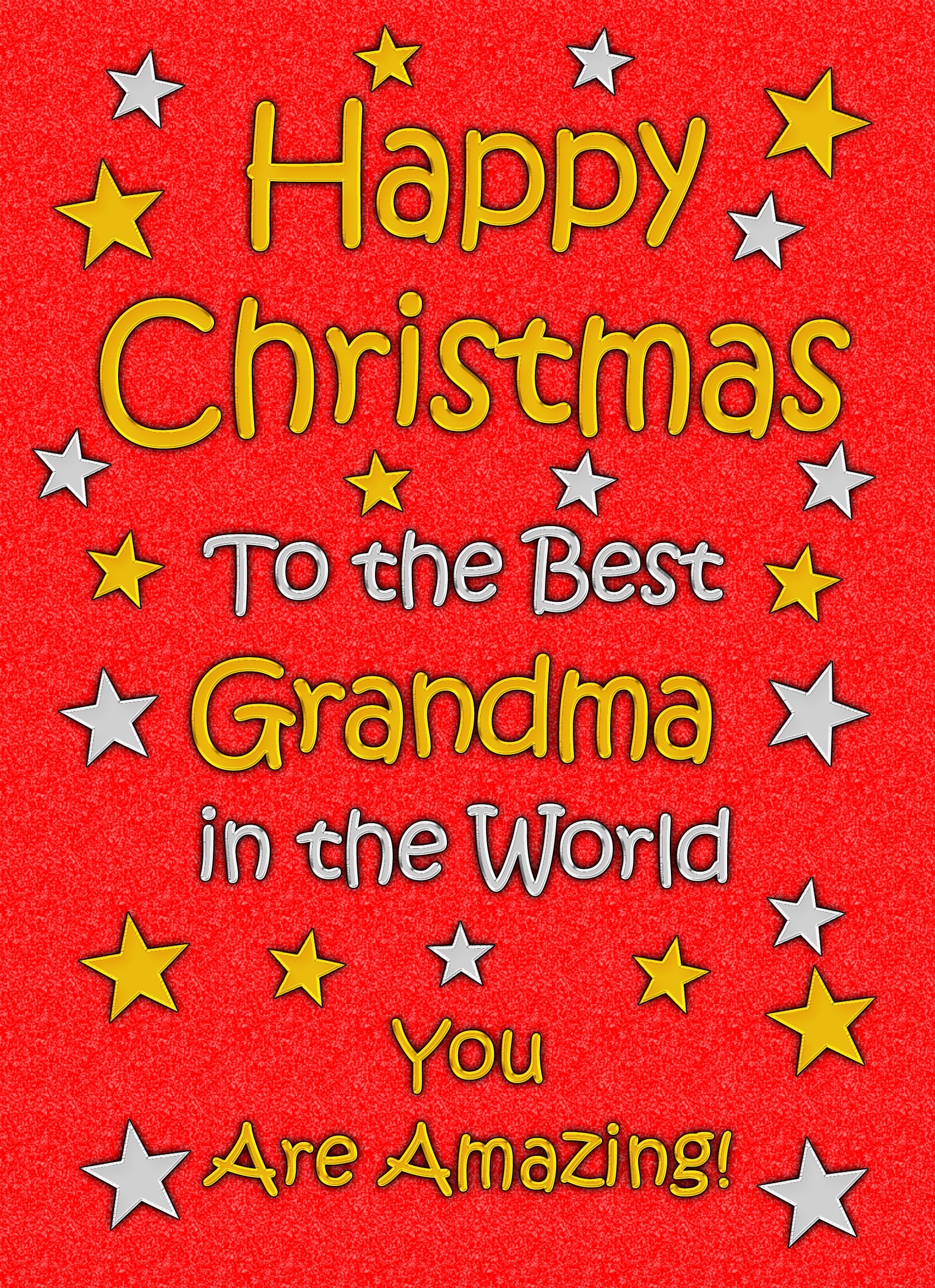 Grandma Christmas Card (Red)