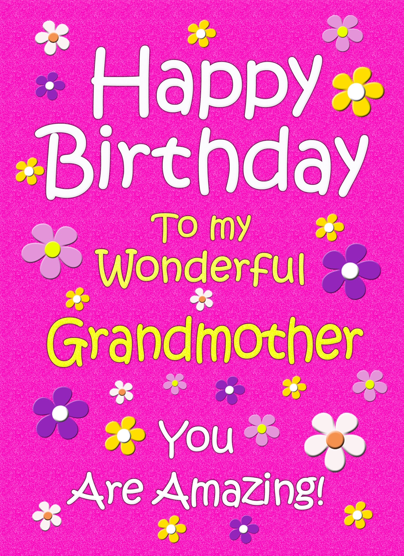 Grandmother Birthday Card (Cerise)