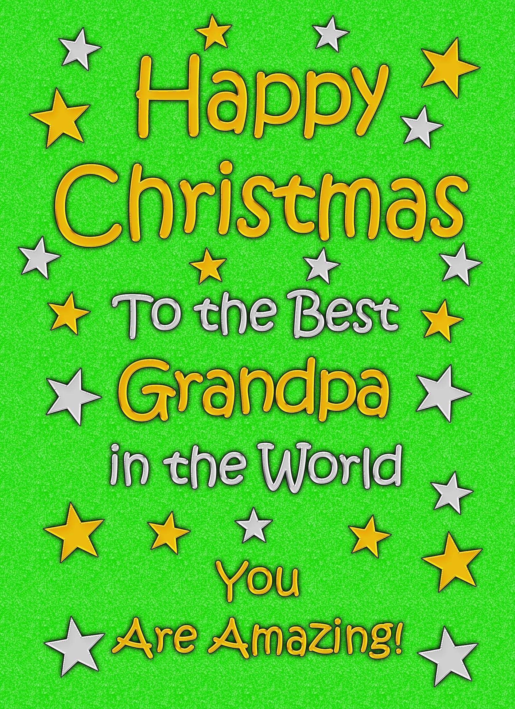 Grandpa Christmas Card (Green)