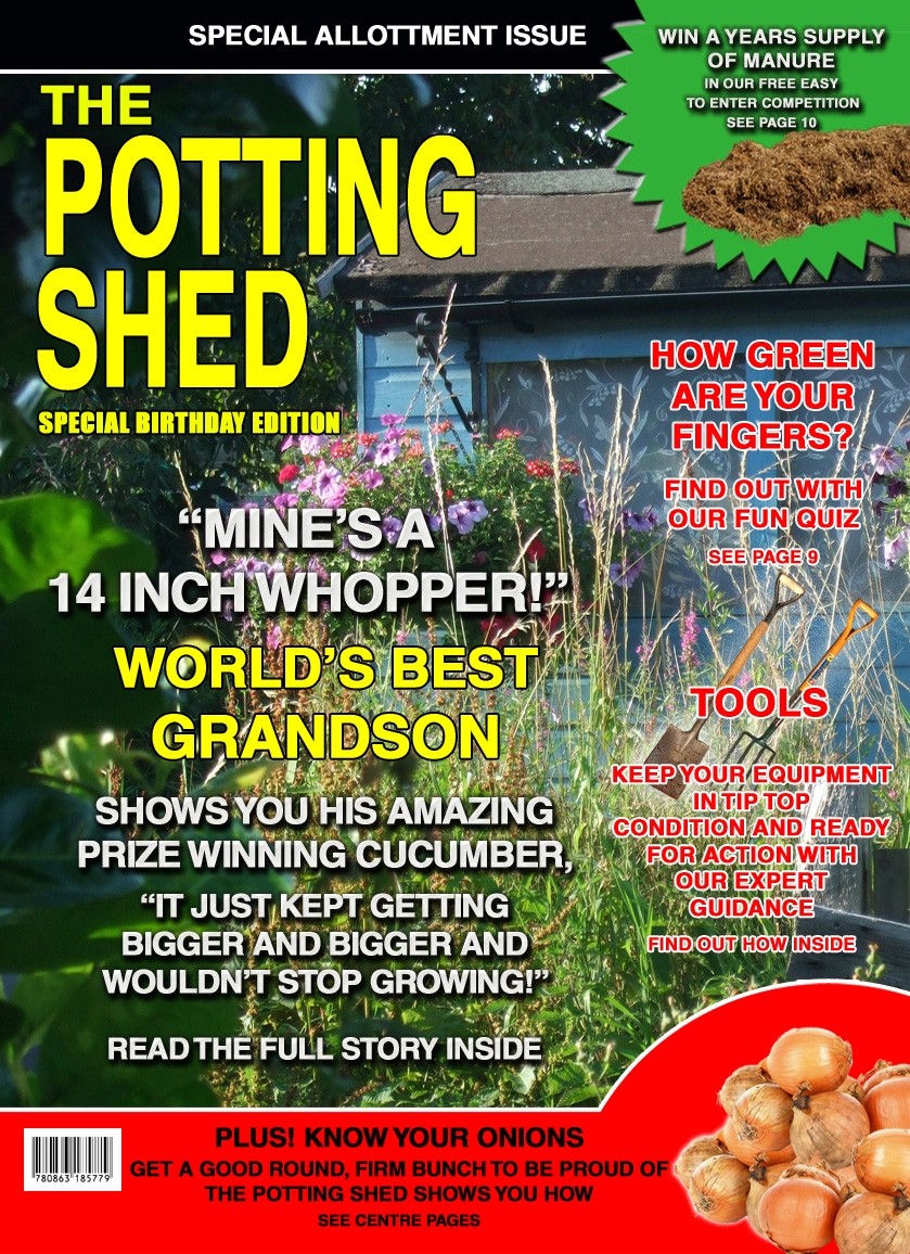 Mens Gardening Allotment 'Grandson' Magazine Spoof Birthday Greeting Card