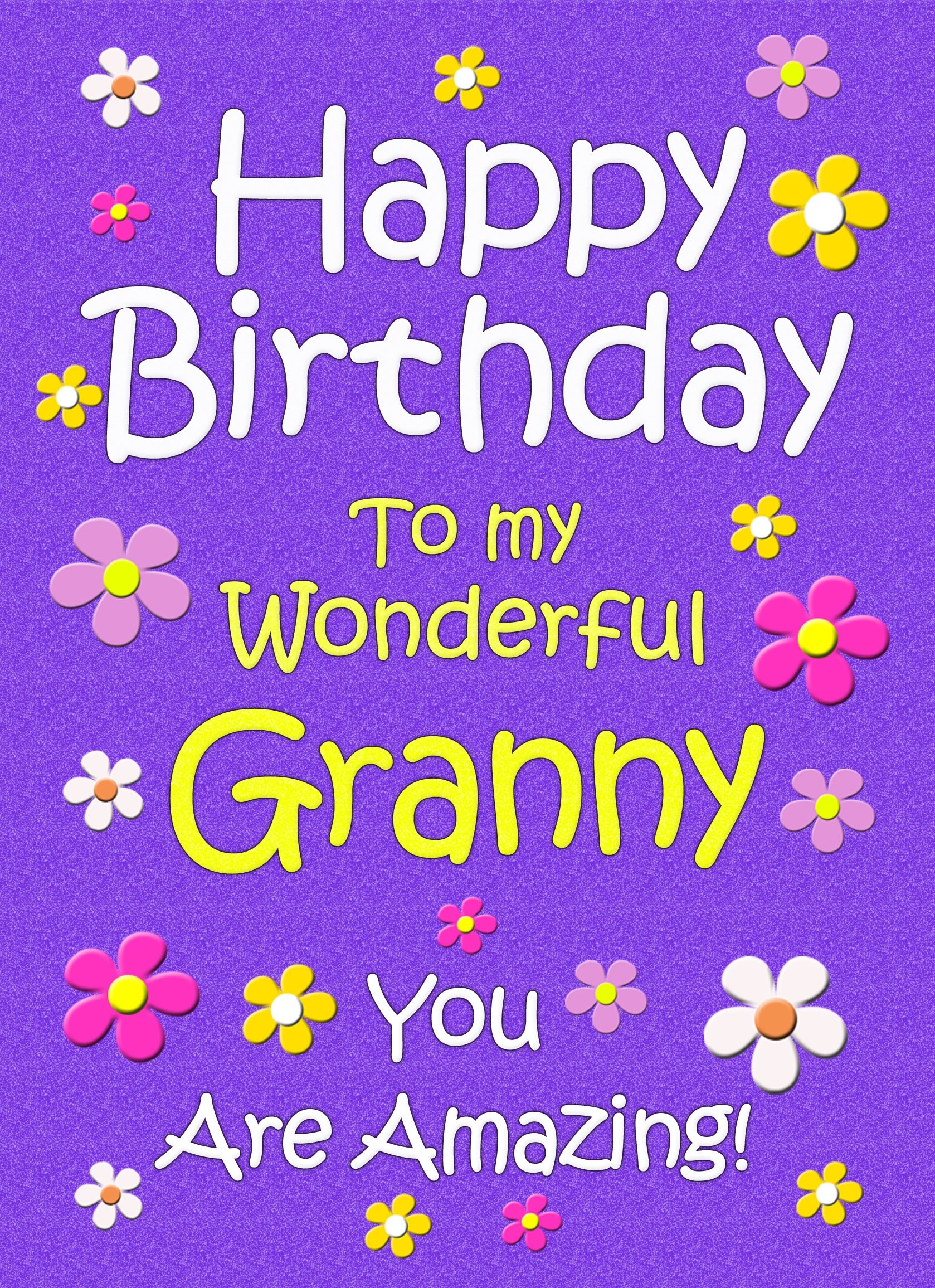 Granny Birthday Card (Purple)