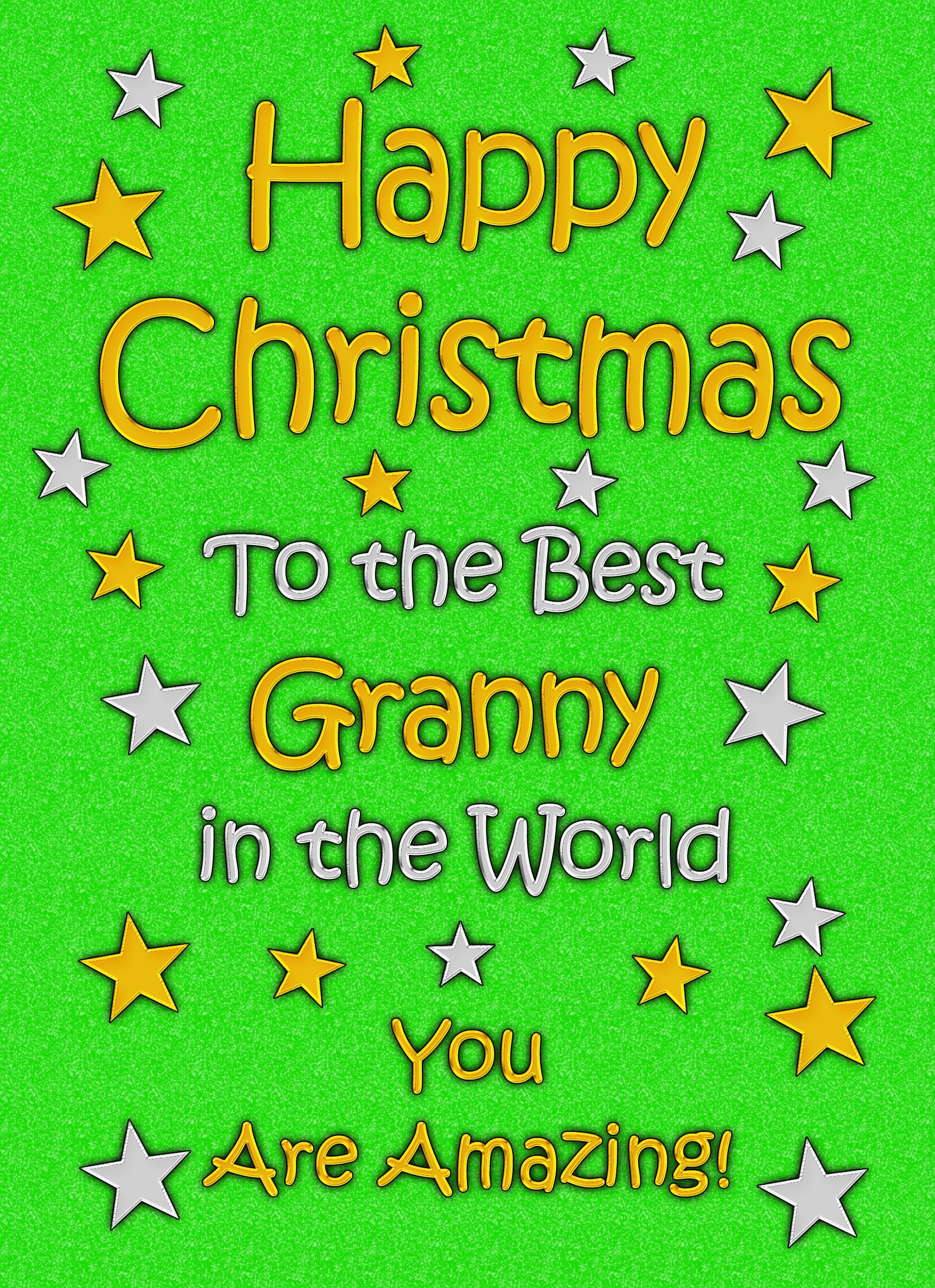 Granny Christmas Card (Green)