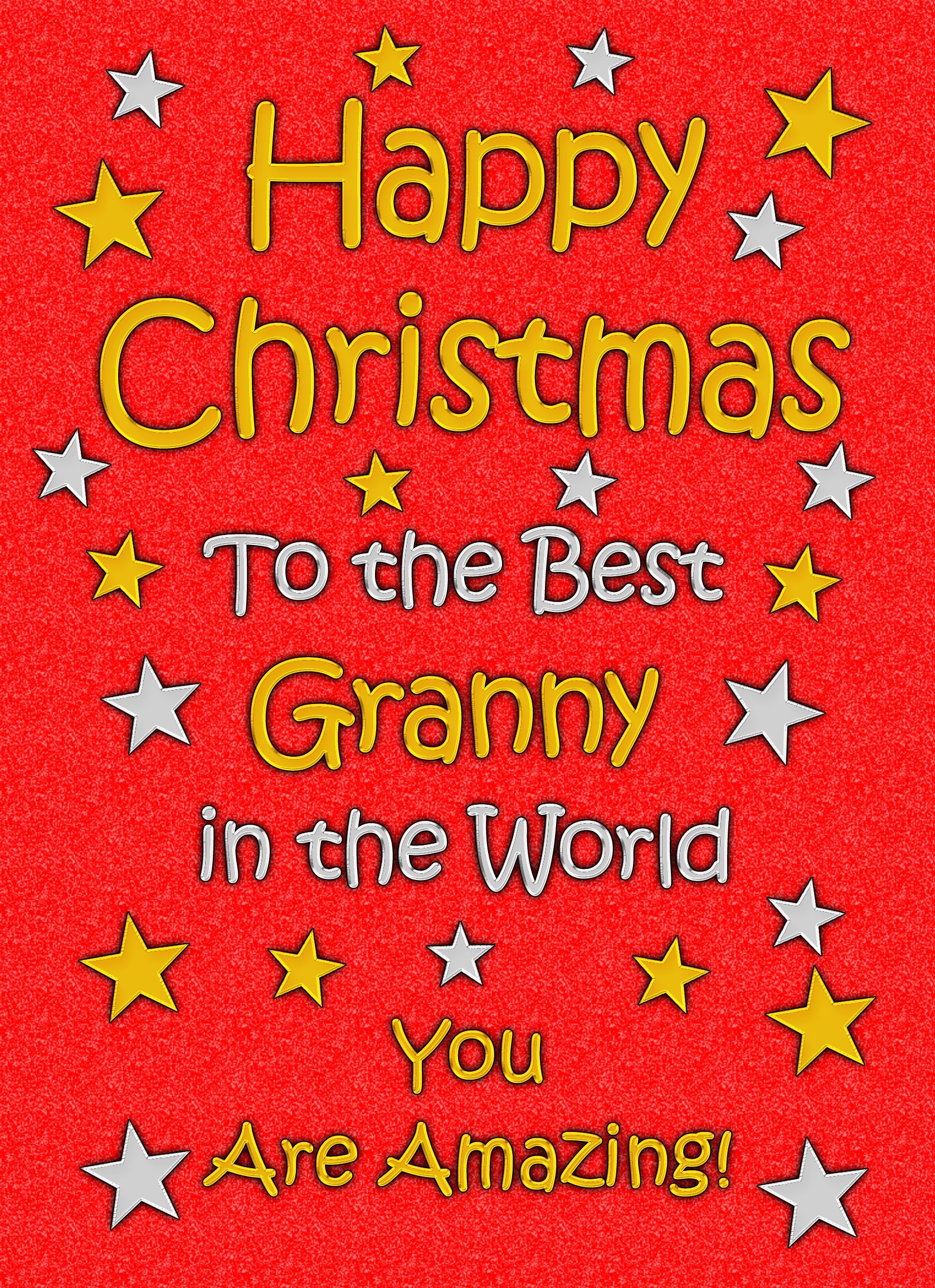 Granny Christmas Card (Red)