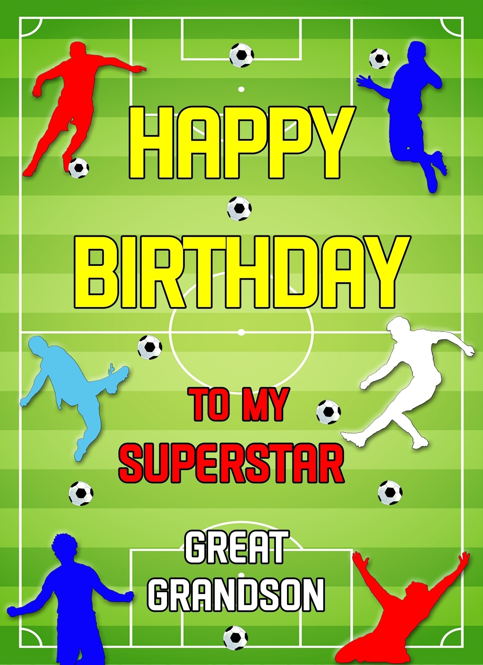 Football Birthday Card For Great Grandson