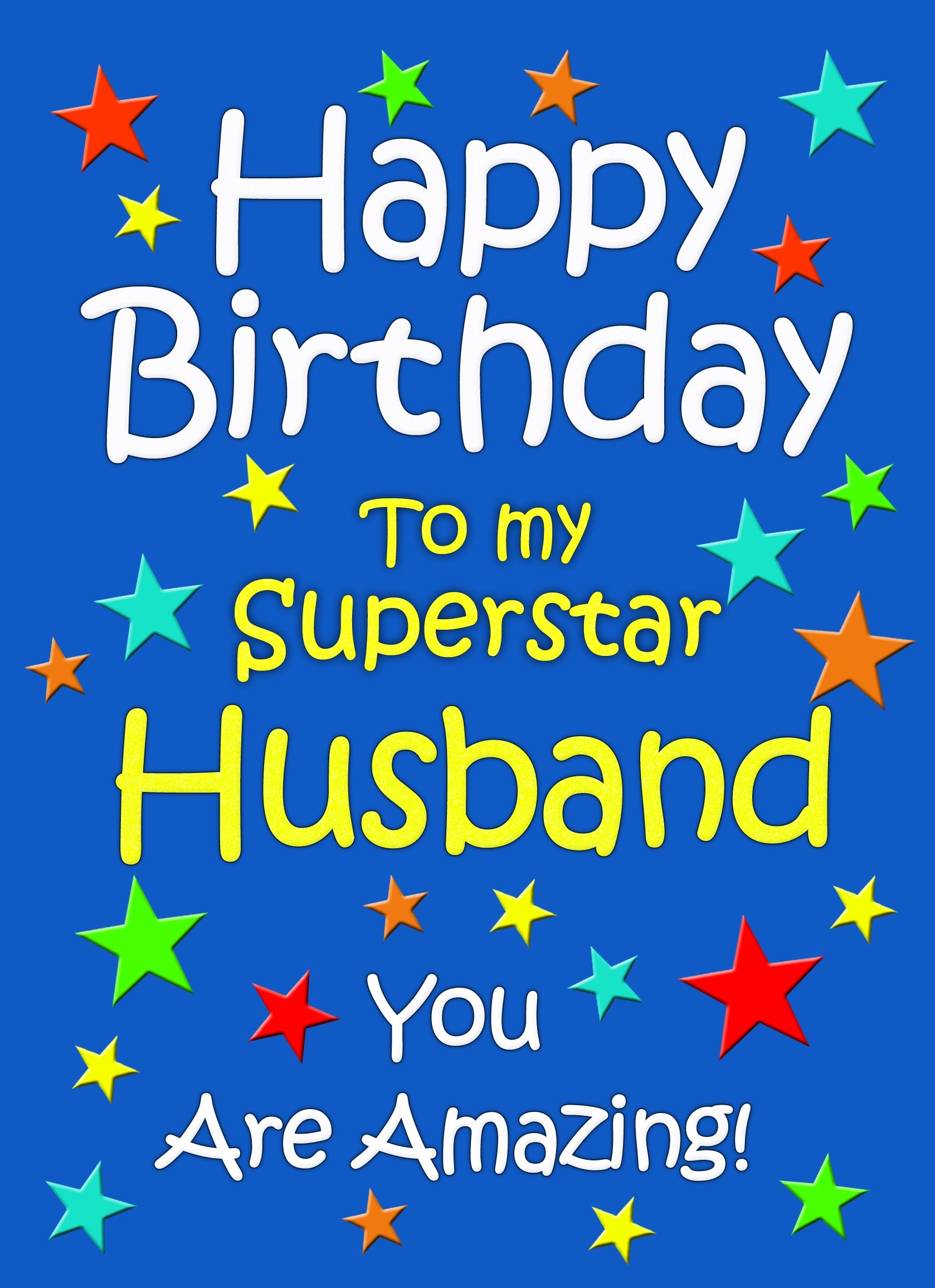 Husband Birthday Card (Blue)